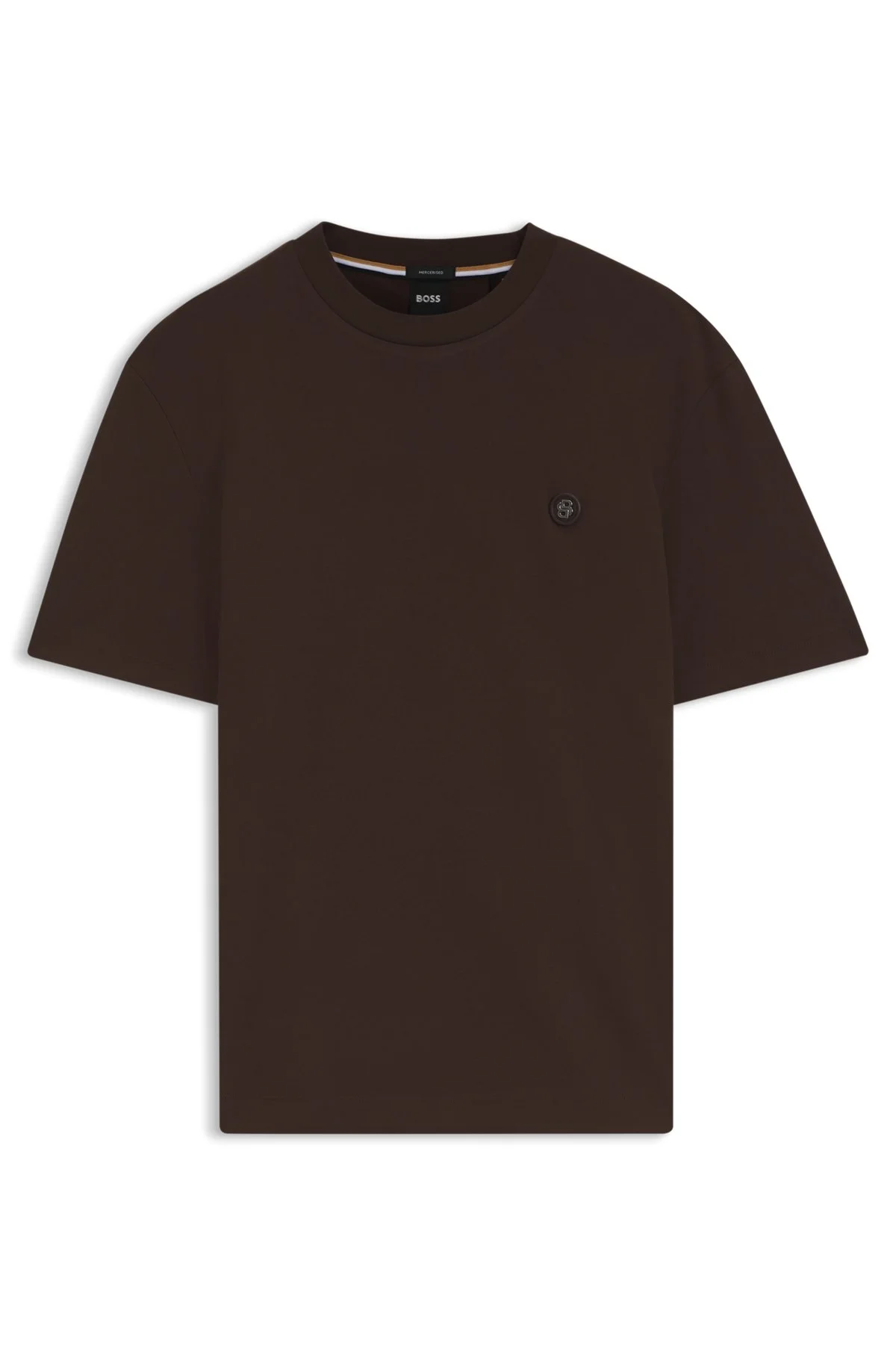 COTTON T-SHIRT WITH DOUBLE-B MONOGRAM BADGE - 1