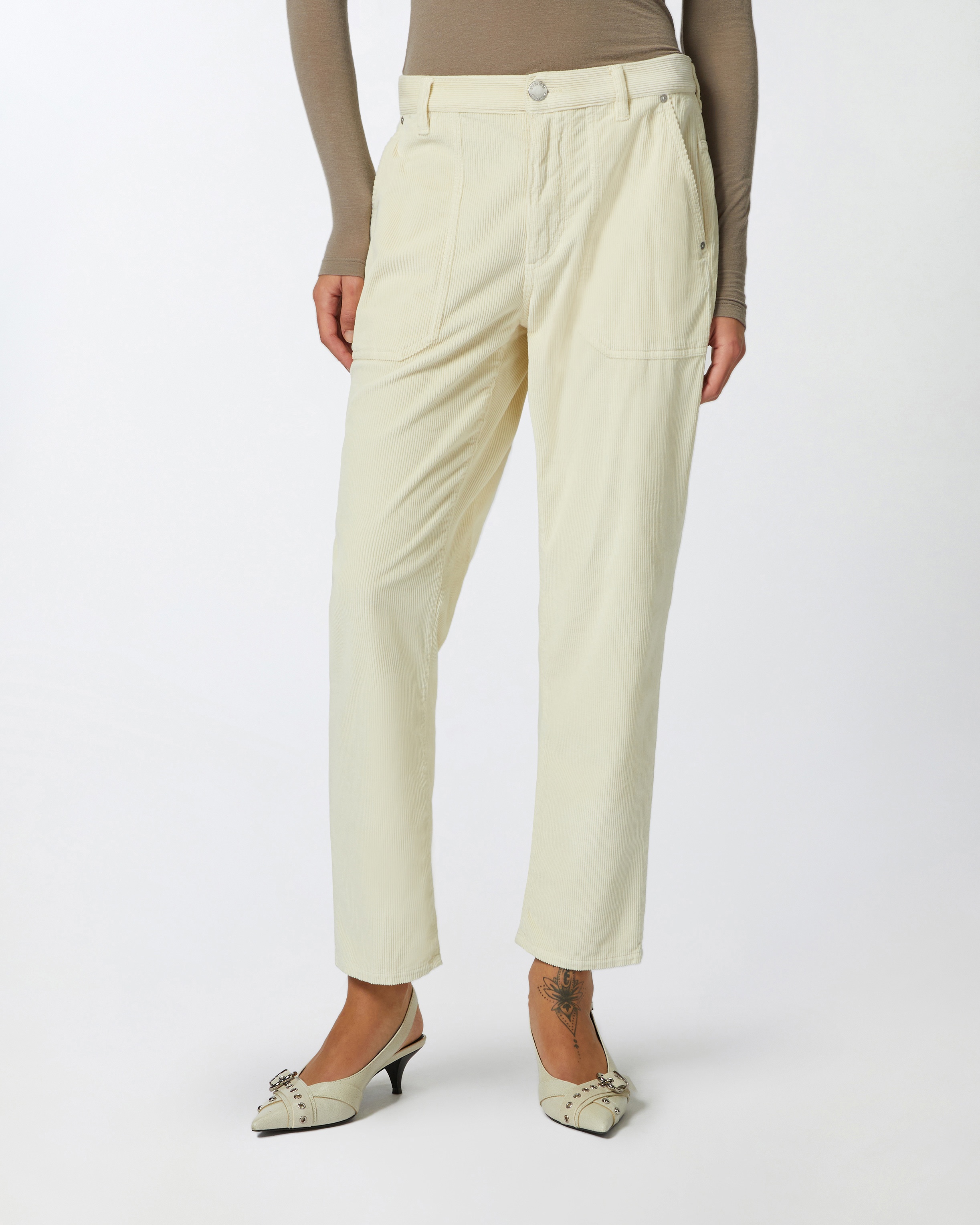 STRIPED VELVET CHINOS - 3