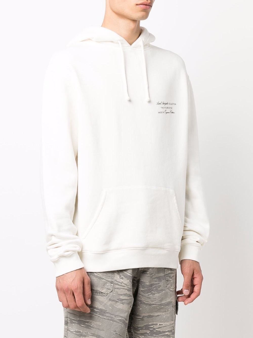 logo-print organic cotton hoodie - 4