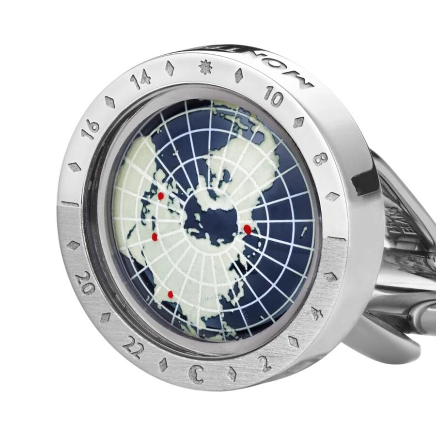 Montblanc 1858 Geosphere Stainless Steel Cufflinks - 2