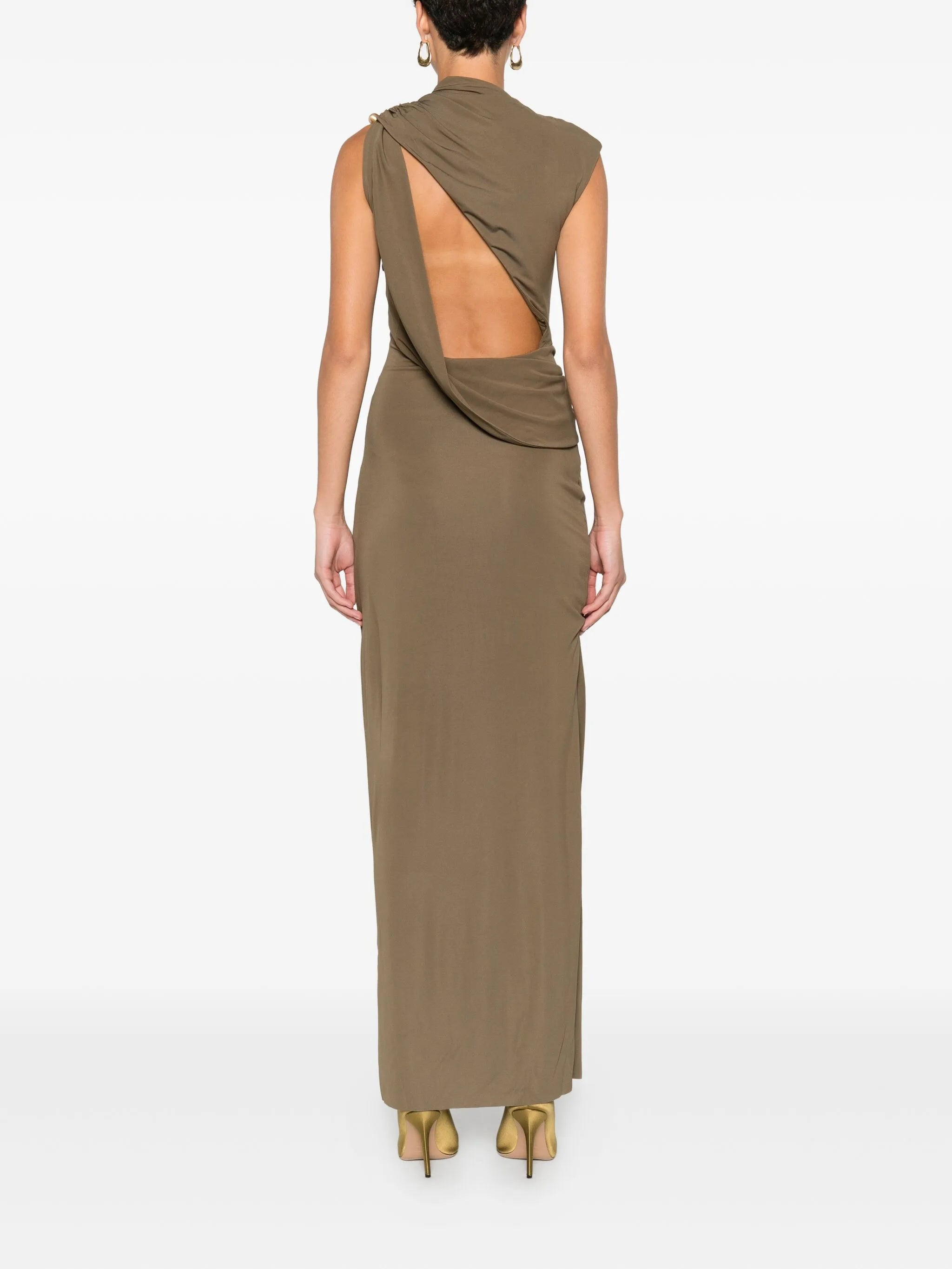 Izola draped button maxi dress - 4