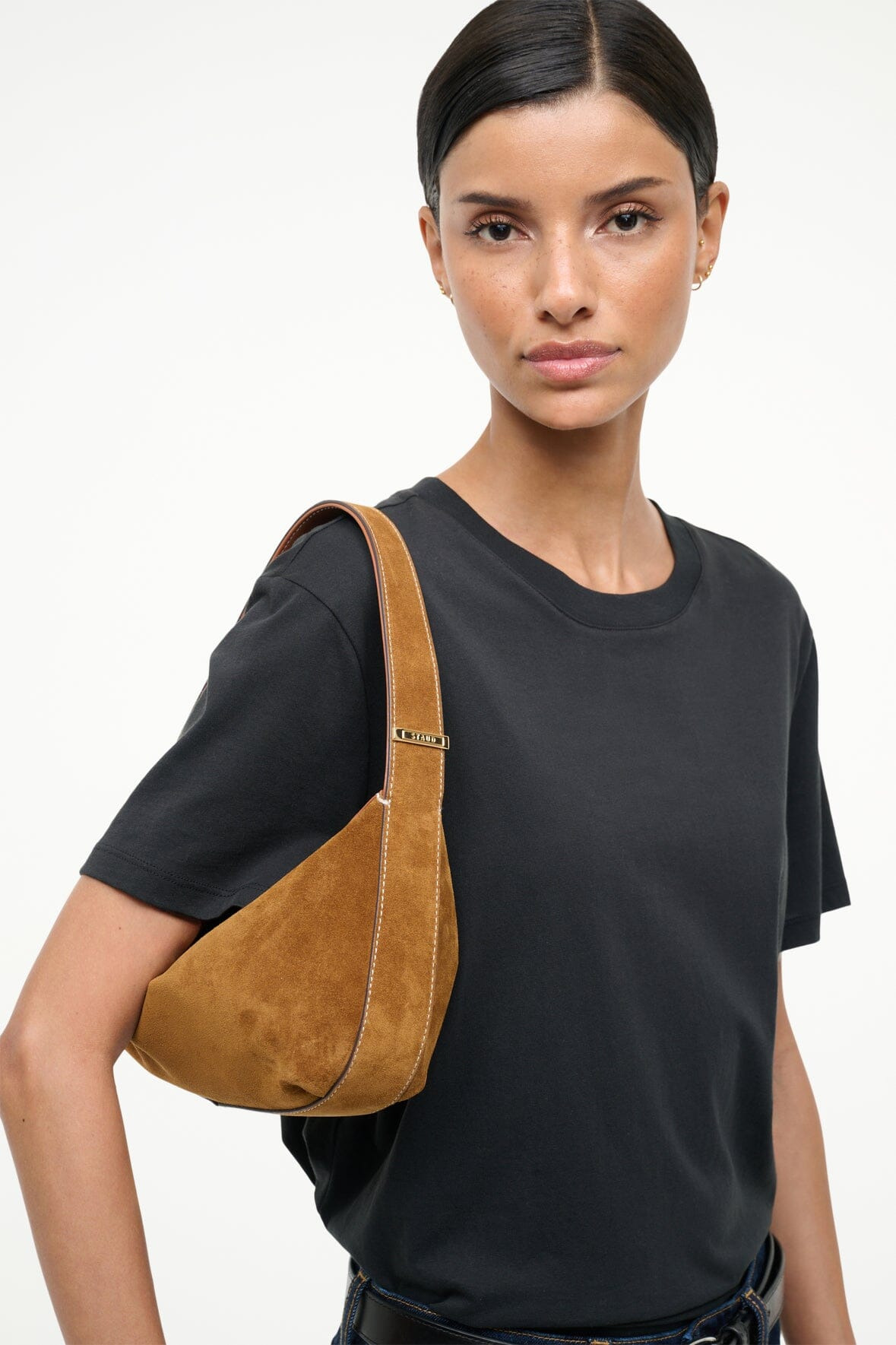 STAUD DEMY SHOULDER BAG TAN - 2