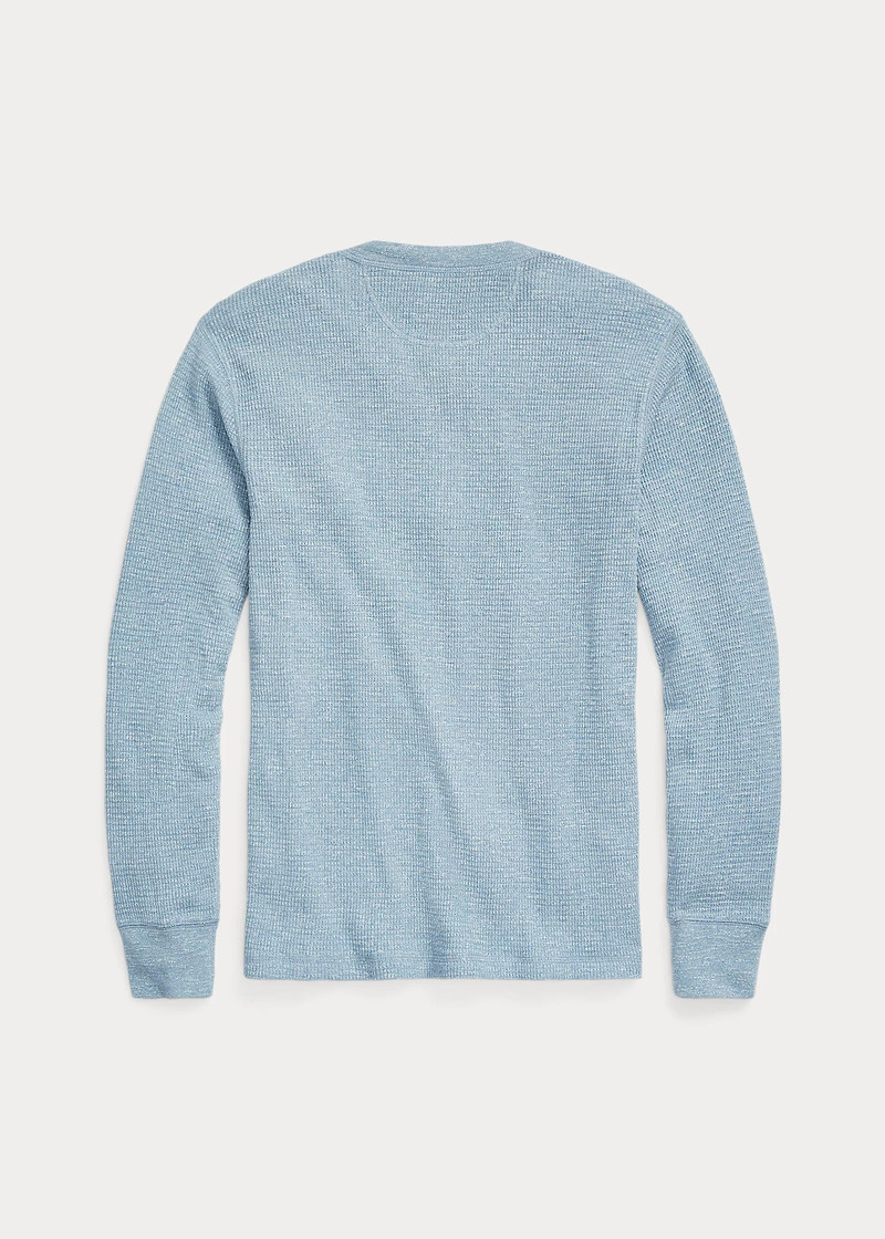 RRL by Ralph Lauren Garment-Dyed Waffle-Knit Henley Shirt outlook