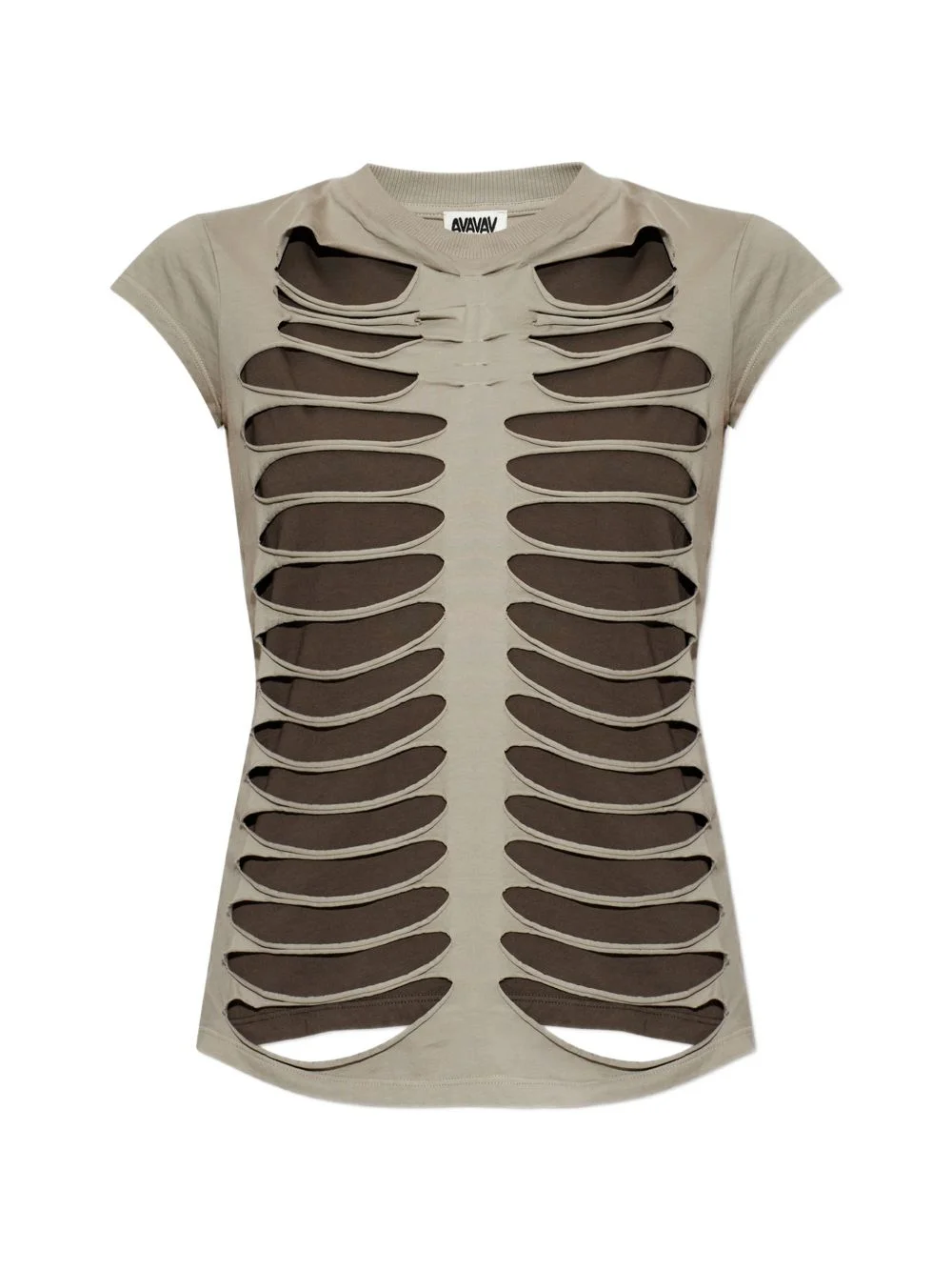 slit-detail T-shirt - 1
