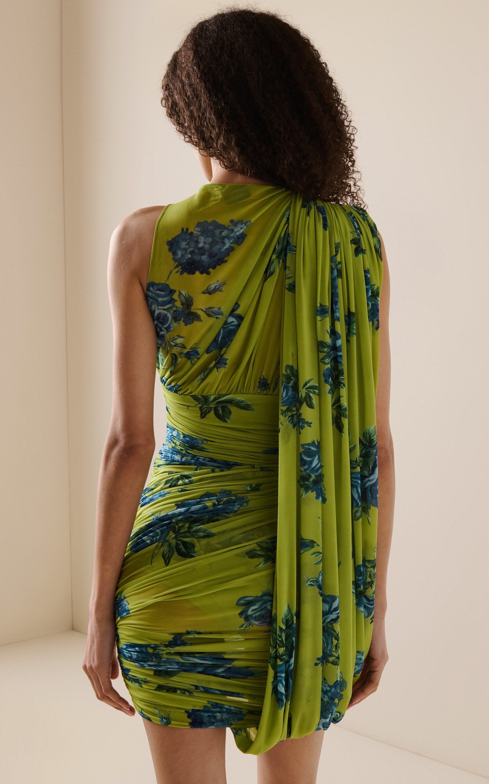 Gathered Mini Dress green - 4