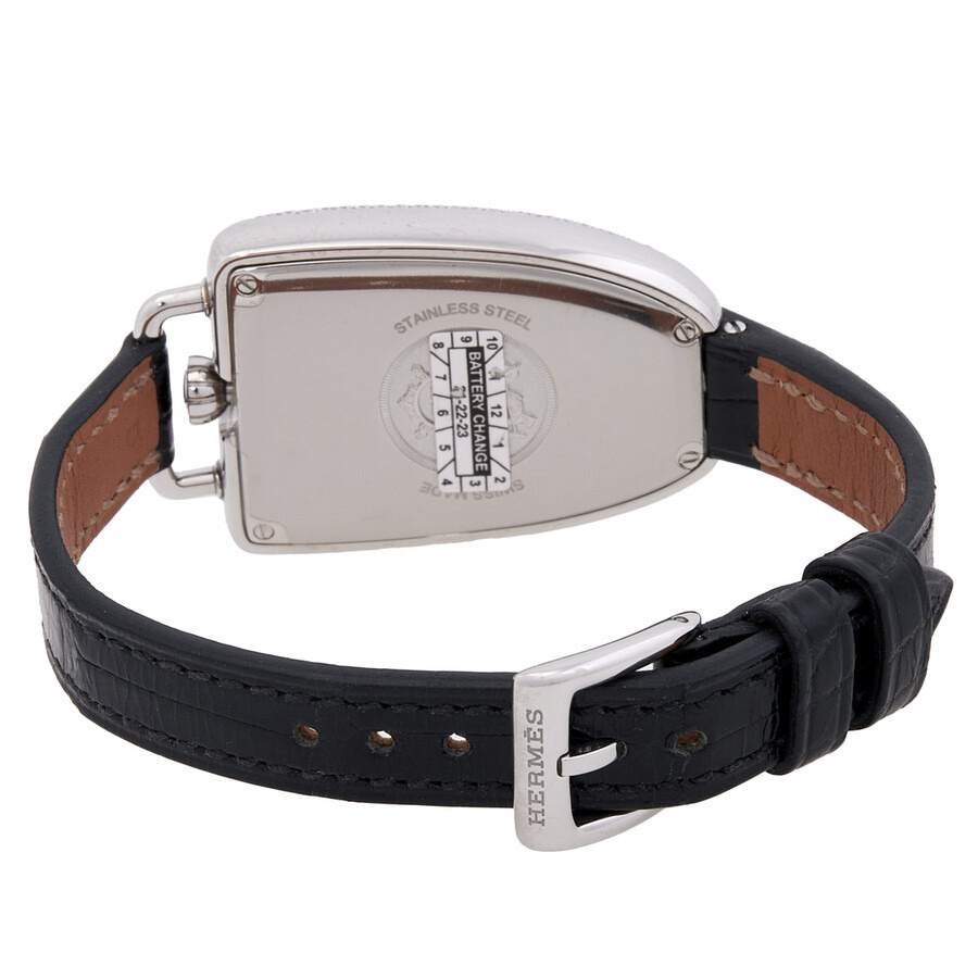 Hermes Galop Midsize Quartz Diamond Silver Dial Ladies Watch 047886WW00 - 3