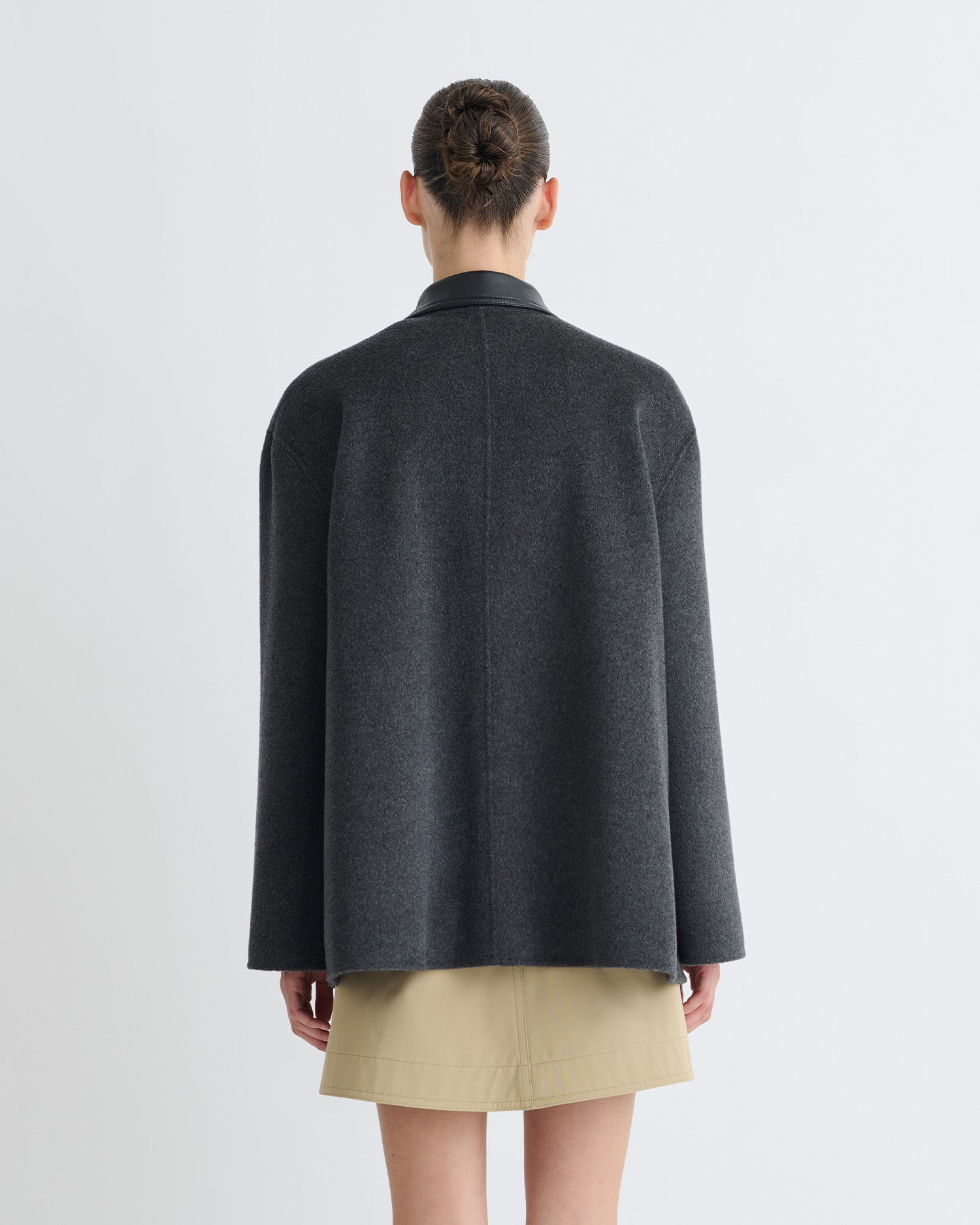 Double Wool/Regen Leather Jacket - 3