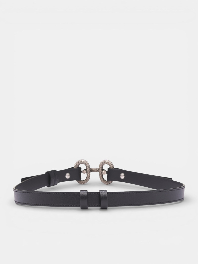DSQUARED2 Braid Engraved Chainlink Leather Belt outlook