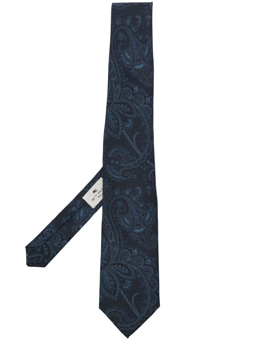 paisley-print silk tie - 1