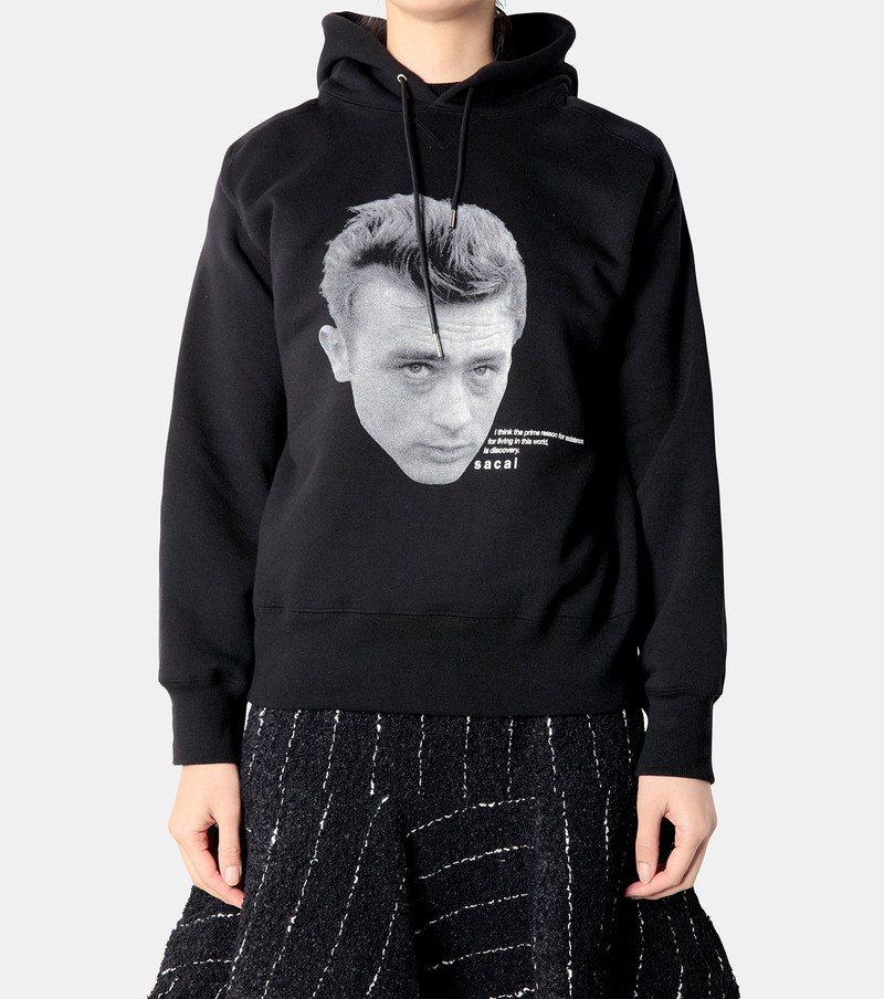 sacai James Dean Face Hoodie outlook