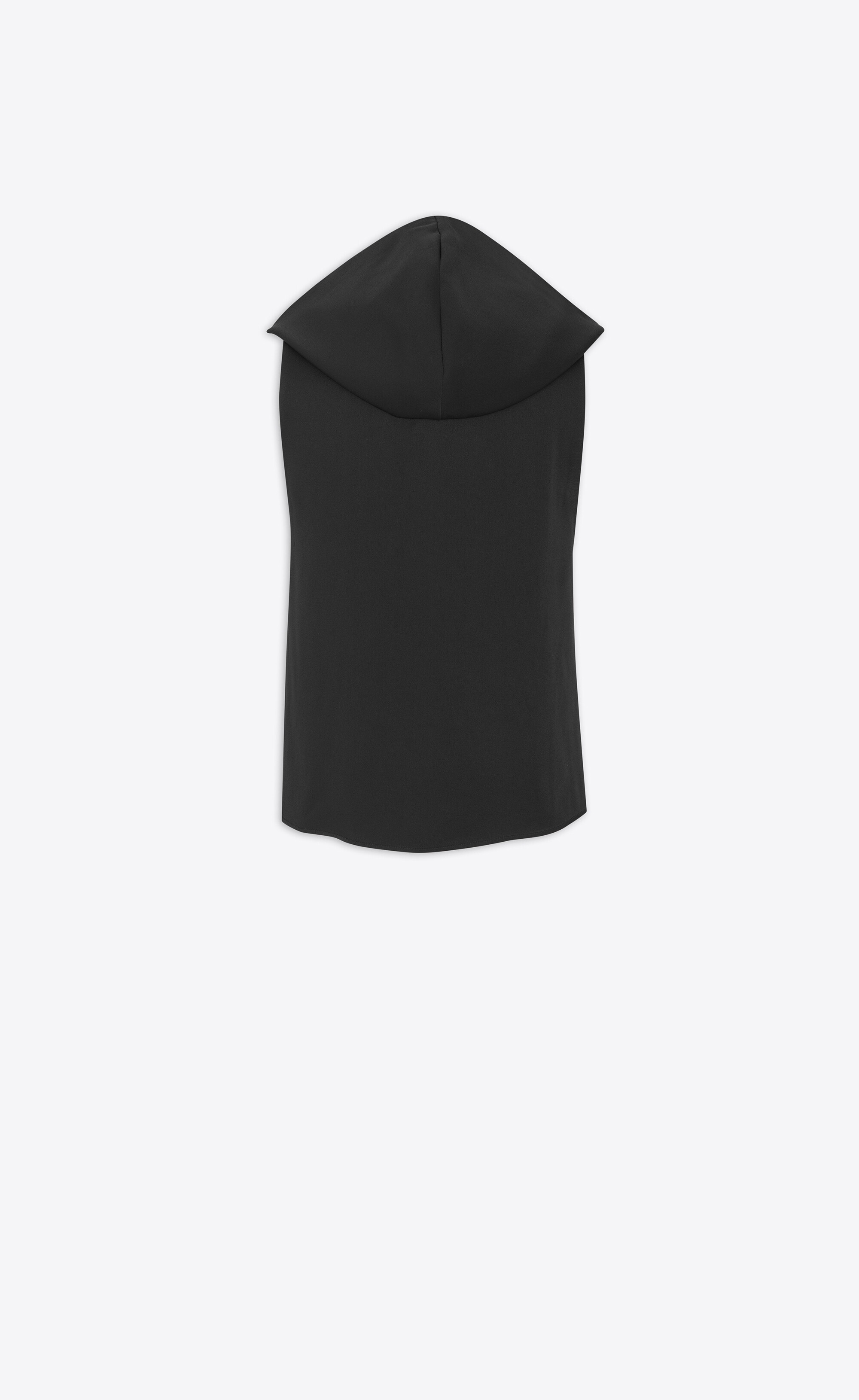hooded blouse in satin crepe - 4