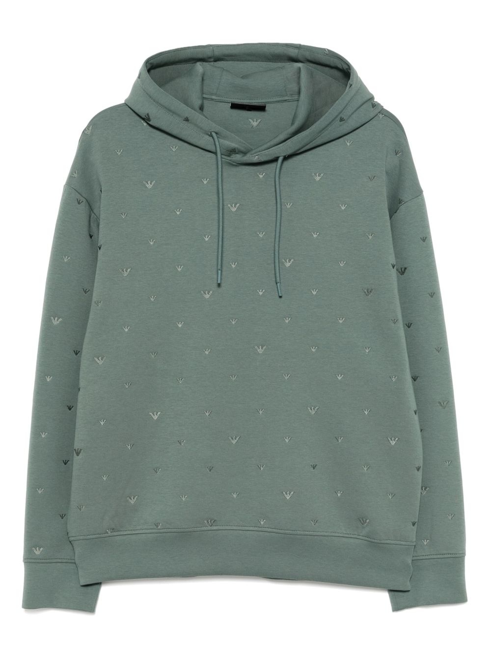 embroidered-logo hoodie - 1