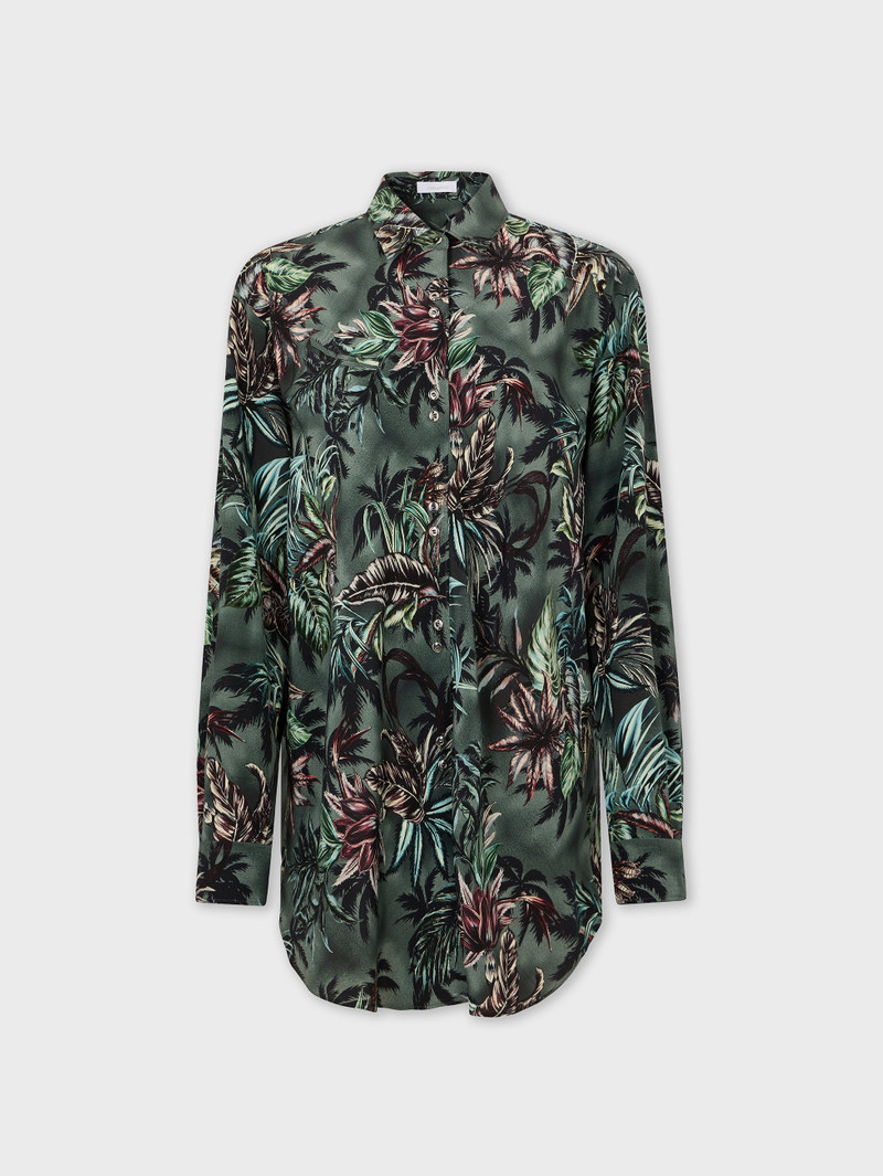 OVERSIZED SHIRT IN FLORAL-PRINTED SILK CREPE 1