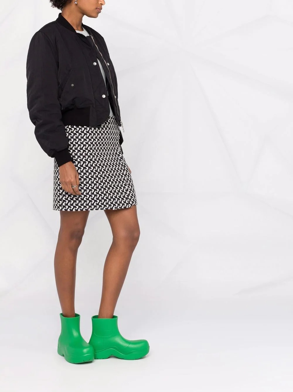 abstract-print wrap skirt - 4