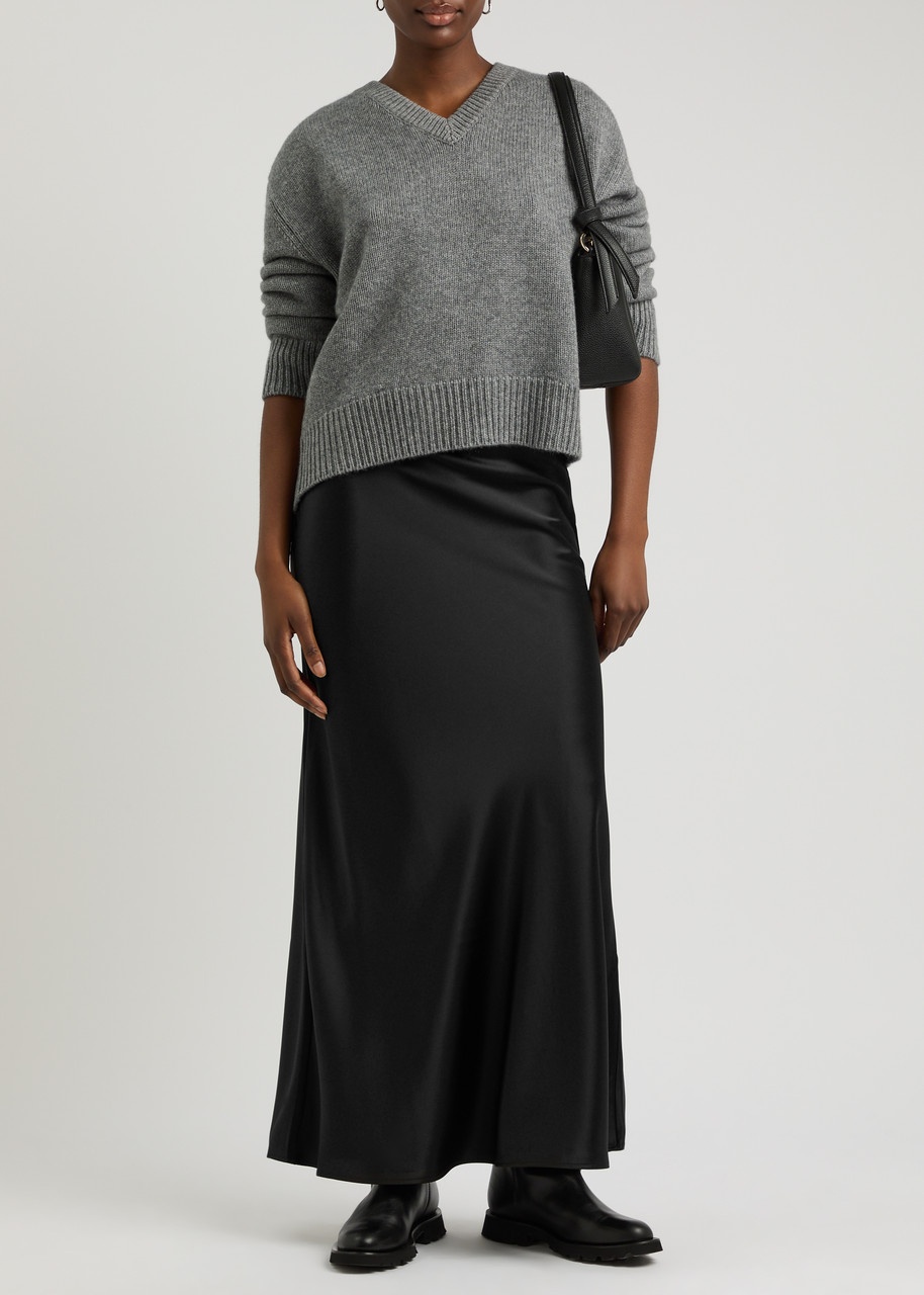Almada Label Eni Satin Maxi Skirt - 4