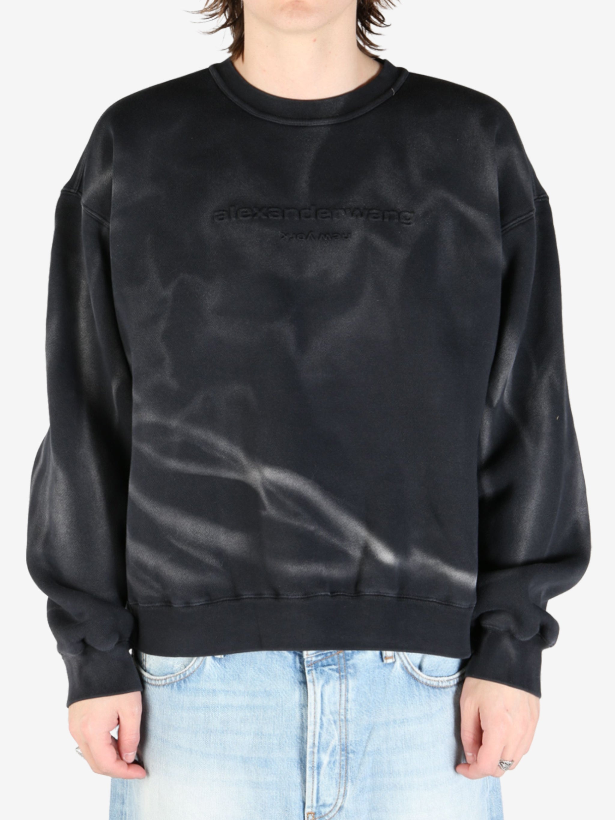 ALEXANDER WANG - Unisex Crease Wash Crewneck Sweatshirt - 1