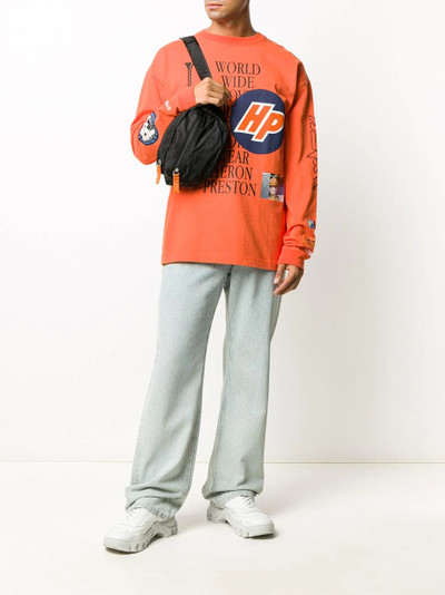 Heron Preston collage-print logo sweatshirt outlook