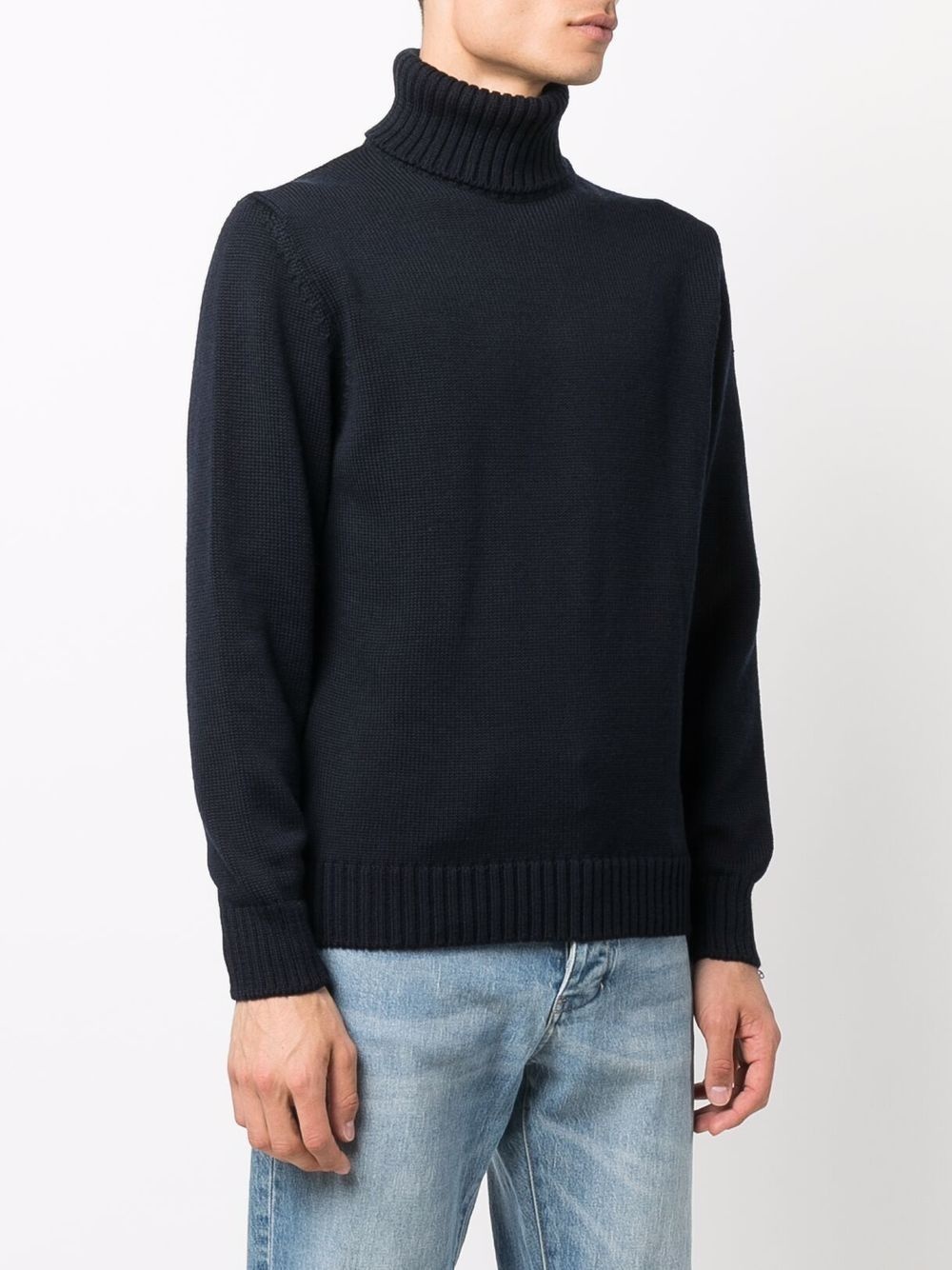 wool roll neck jumper - 3