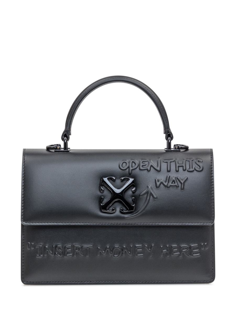 Off-White Hand Bag With Inscription - 1