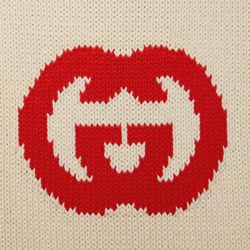 Knit cotton cardigan with Interlocking G 4