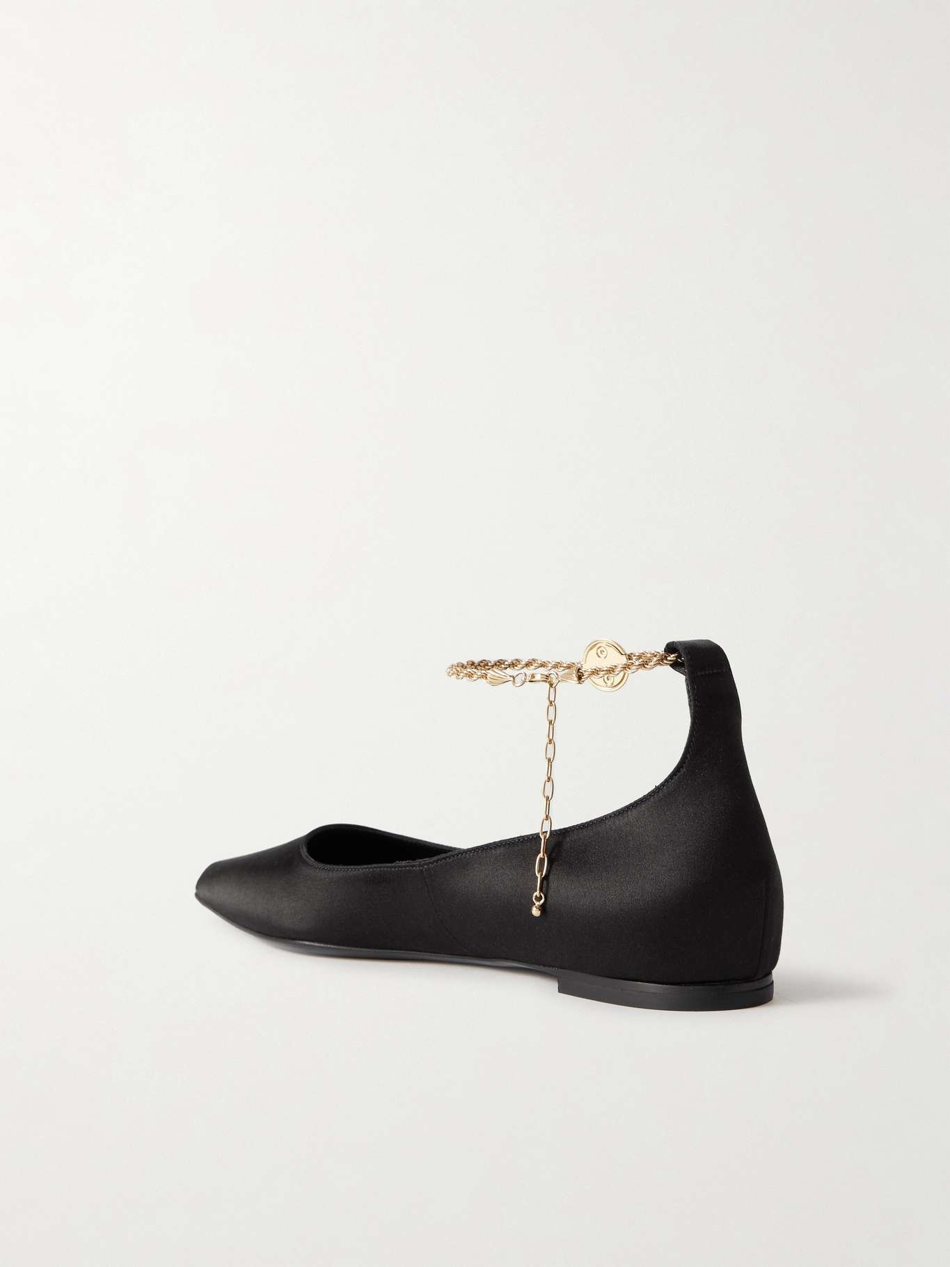 Annie bow-embellished suede ballet flats