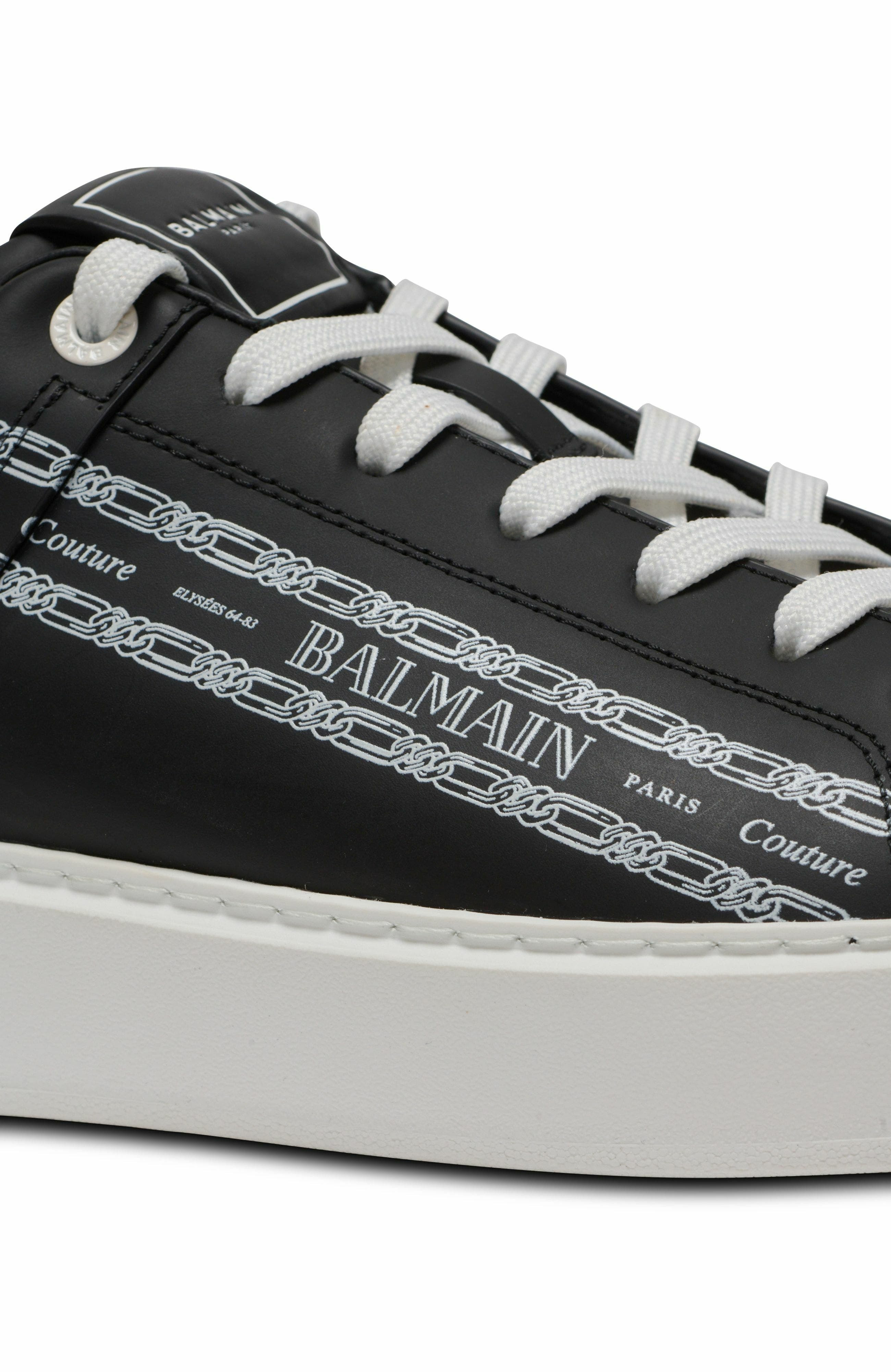 Balmain B-Court printed calfskin trainers in Black at Nordstrom - 8