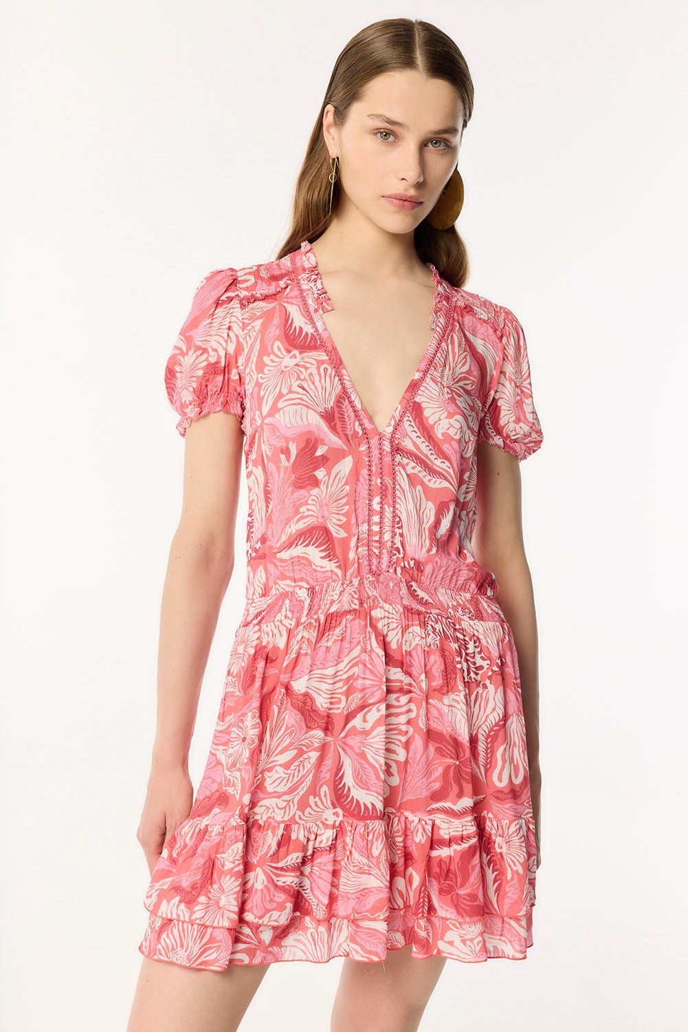 Mini Dress Bibi - Pink Tiger Lily - 1