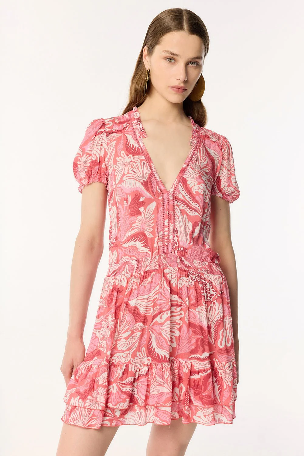 Mini Dress Bibi - Pink Tiger Lily - 1