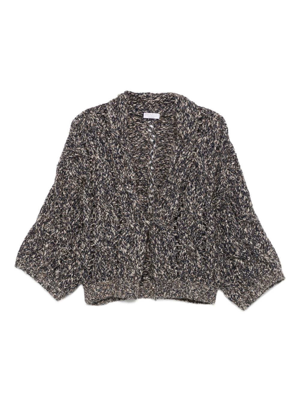 twist-detail cardigan - 1