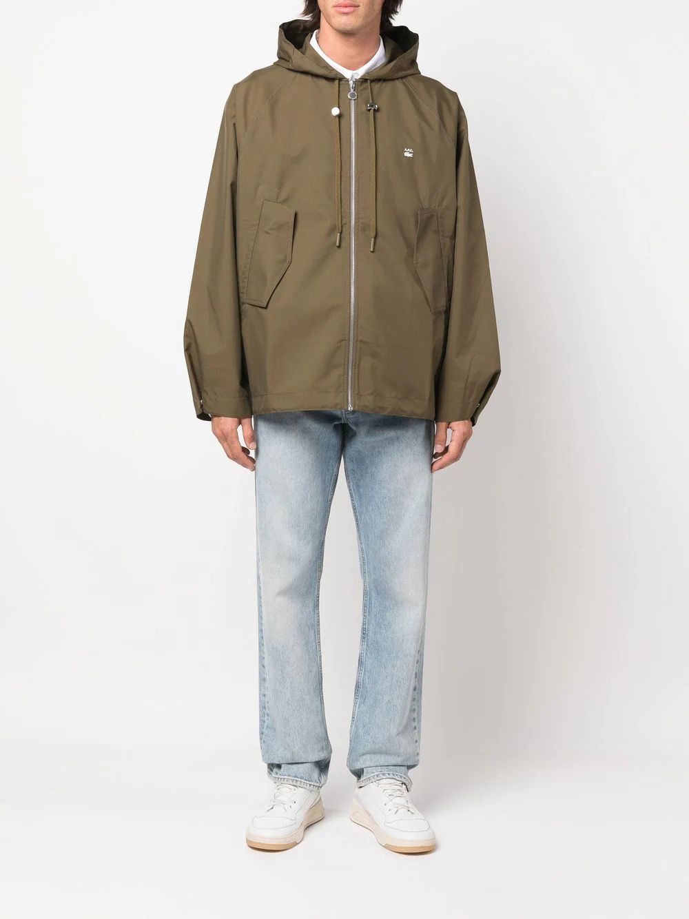 x A.P.C. drawstring-hood zip jacket - 5