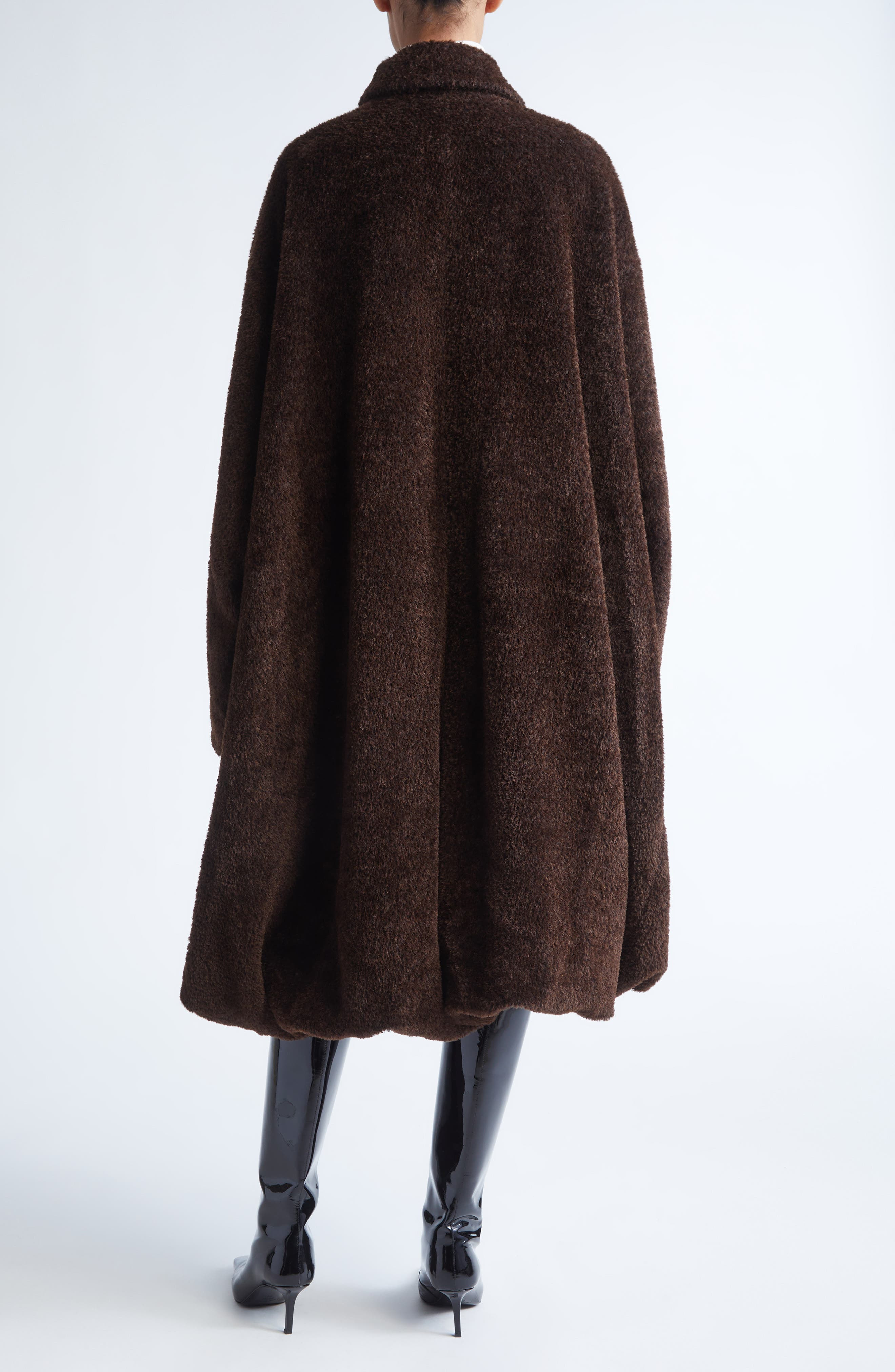 Proenza Schouler Verretta Alpaca & Virgin Wool Coat in Chocolate at Nordstrom - 3