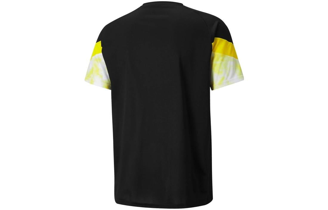 PUMA Colorblock Men Round Neck Black T-Shirt 'Black' 765038-02 - 2