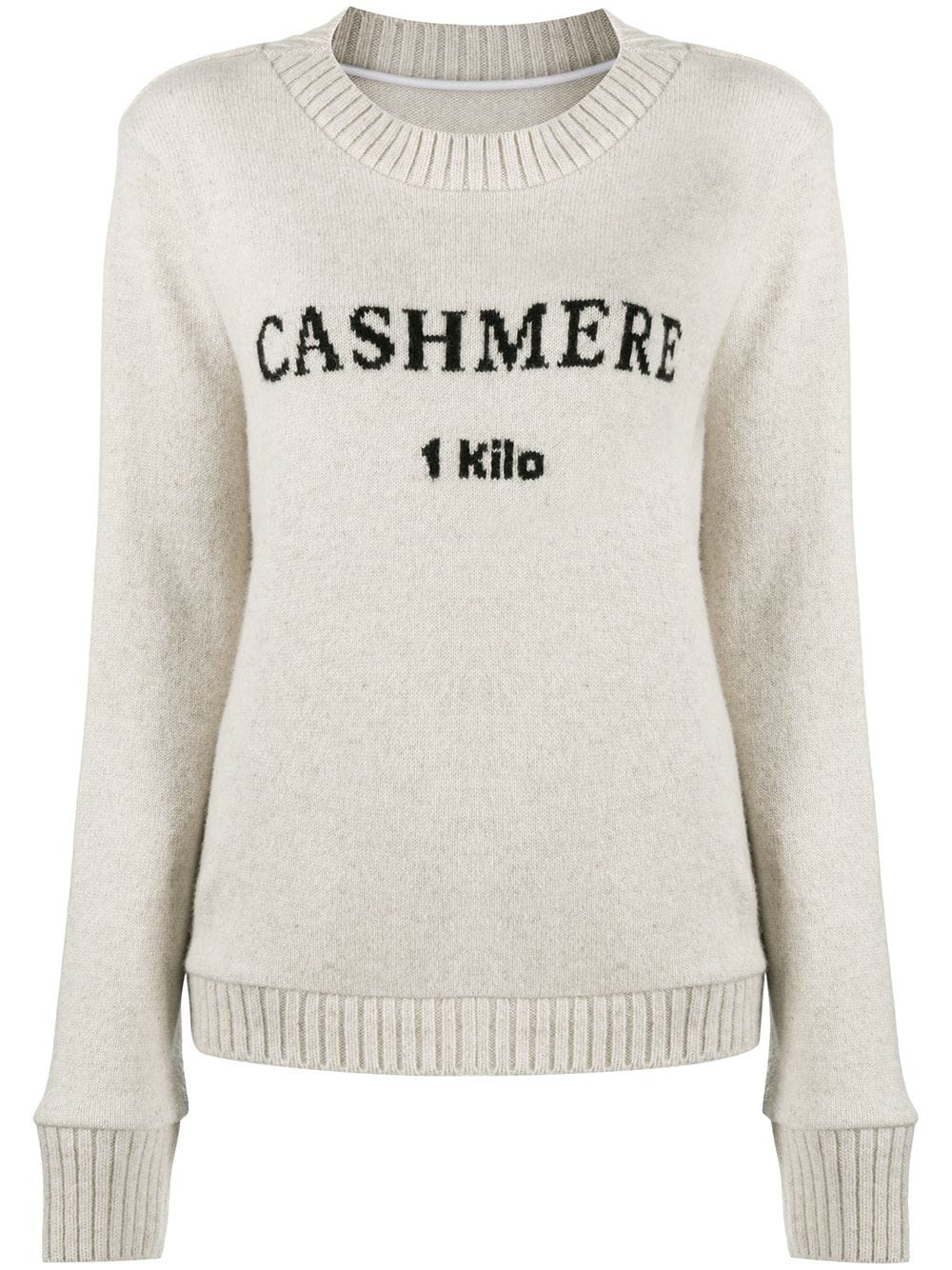 cashmere embroidered jumper - 1