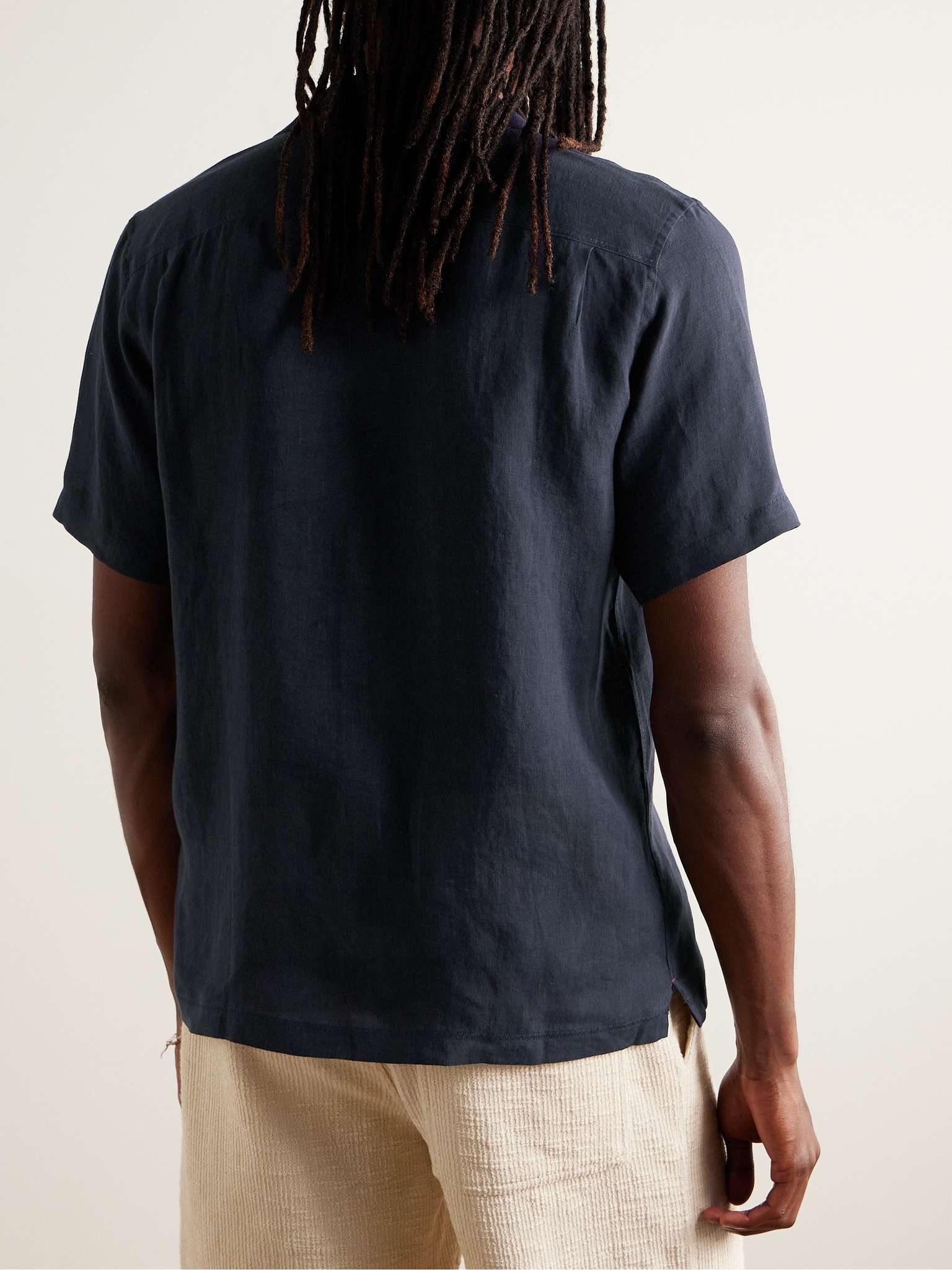 Maitan Camp-Collar Linen Shirt - 3