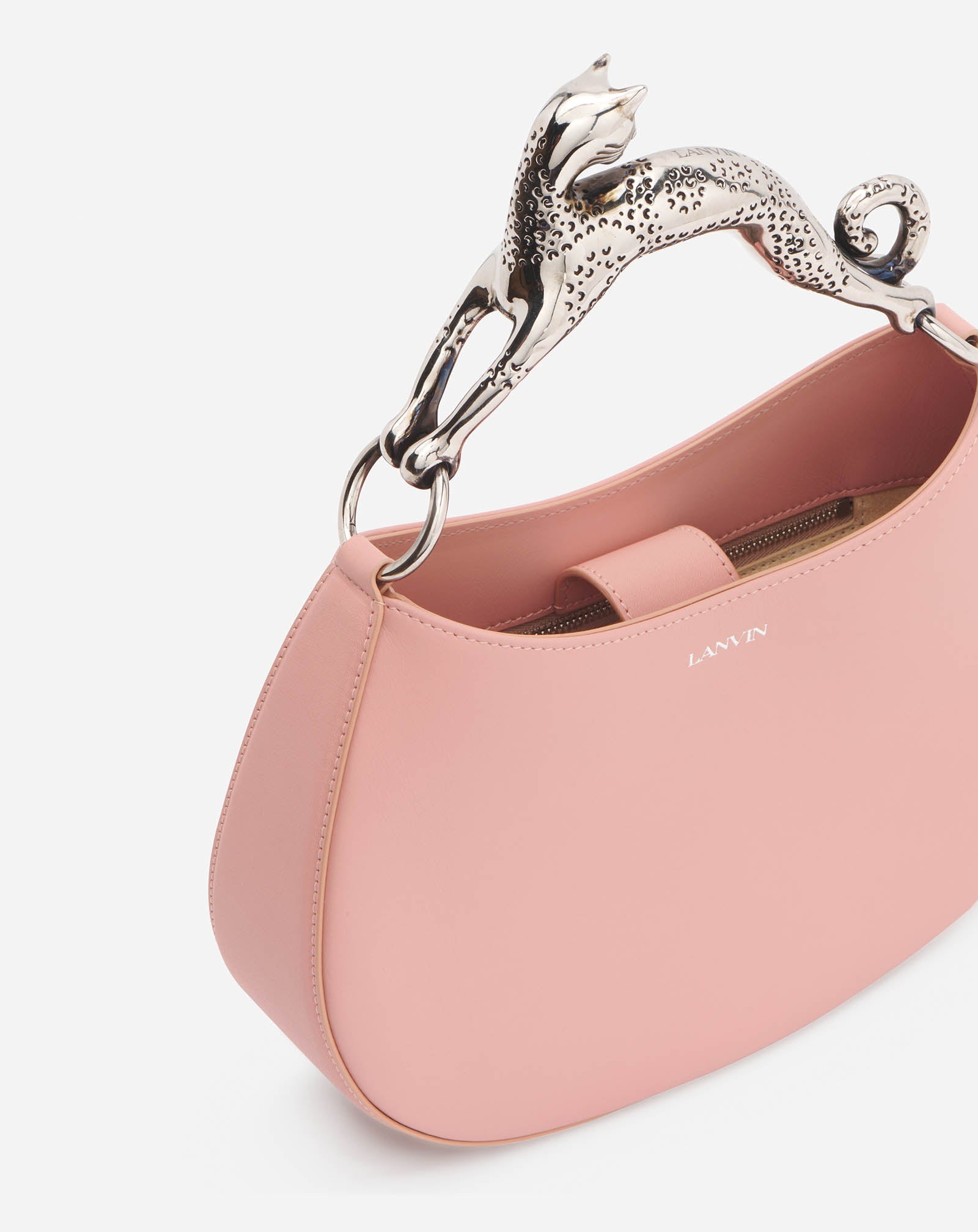 LEATHER PM HOBO CAT BAG - 6