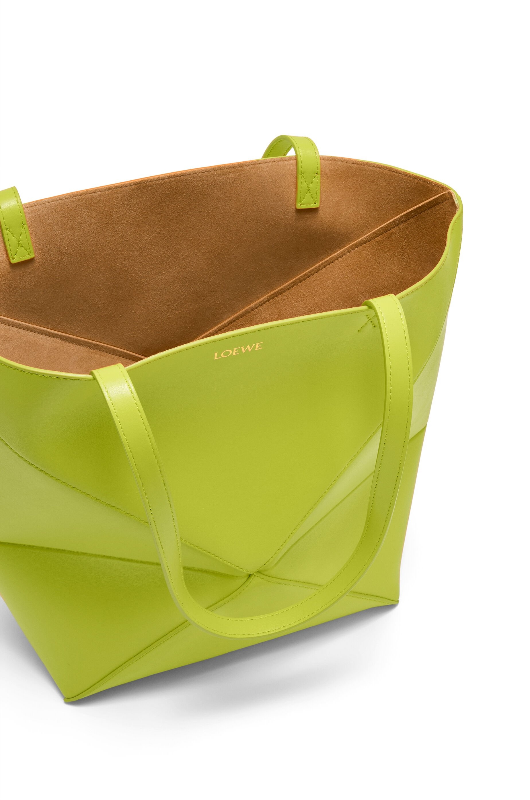 Puzzle Fold Tote in shiny calfskin - 9
