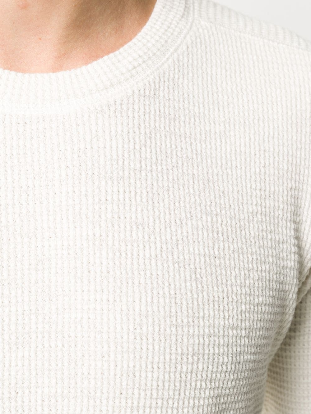 long sleeve textured sweater - 5