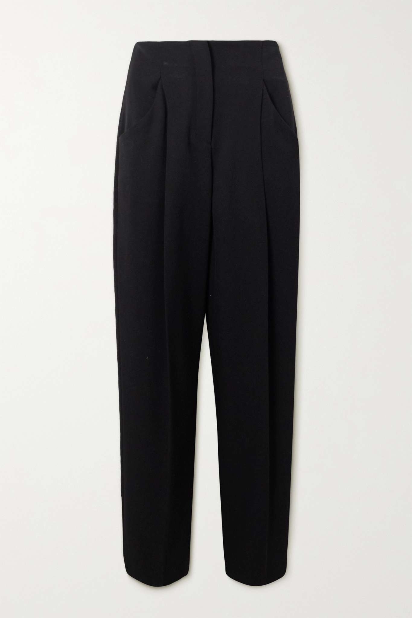 Pleated wool-twill tapered pants - 1