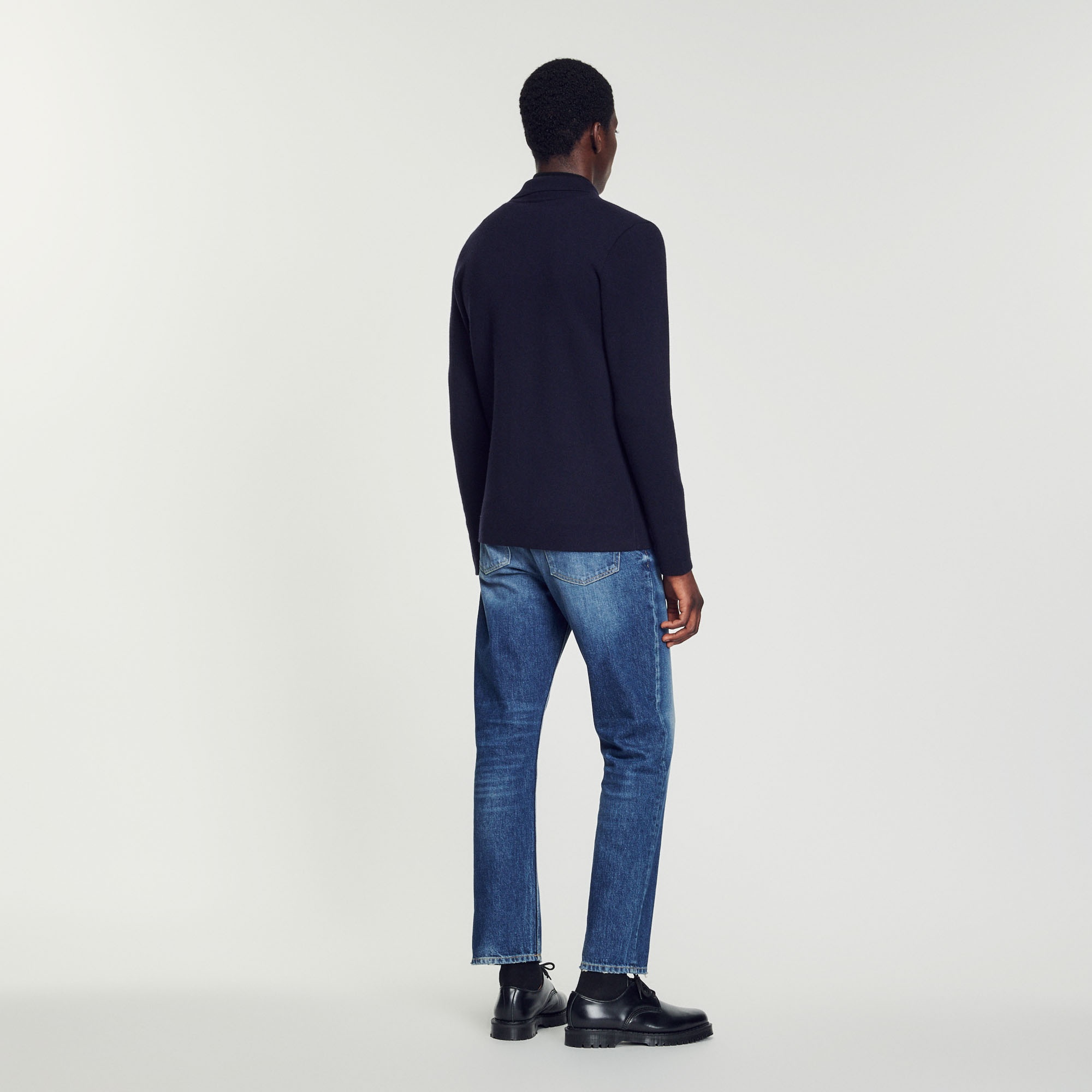 Cardigan with polo collar - 5