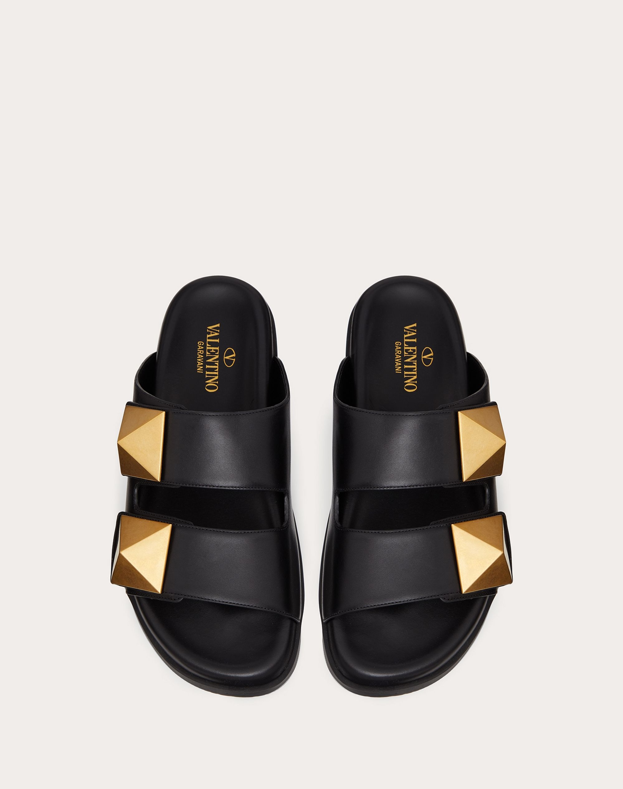 ONE STUD CALFSKIN SLIDE SANDAL - 4