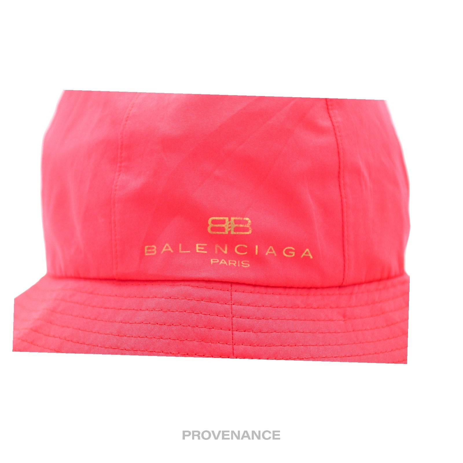 Balenciaga BB Logo Embroidered Bucket Hat - Red - 5