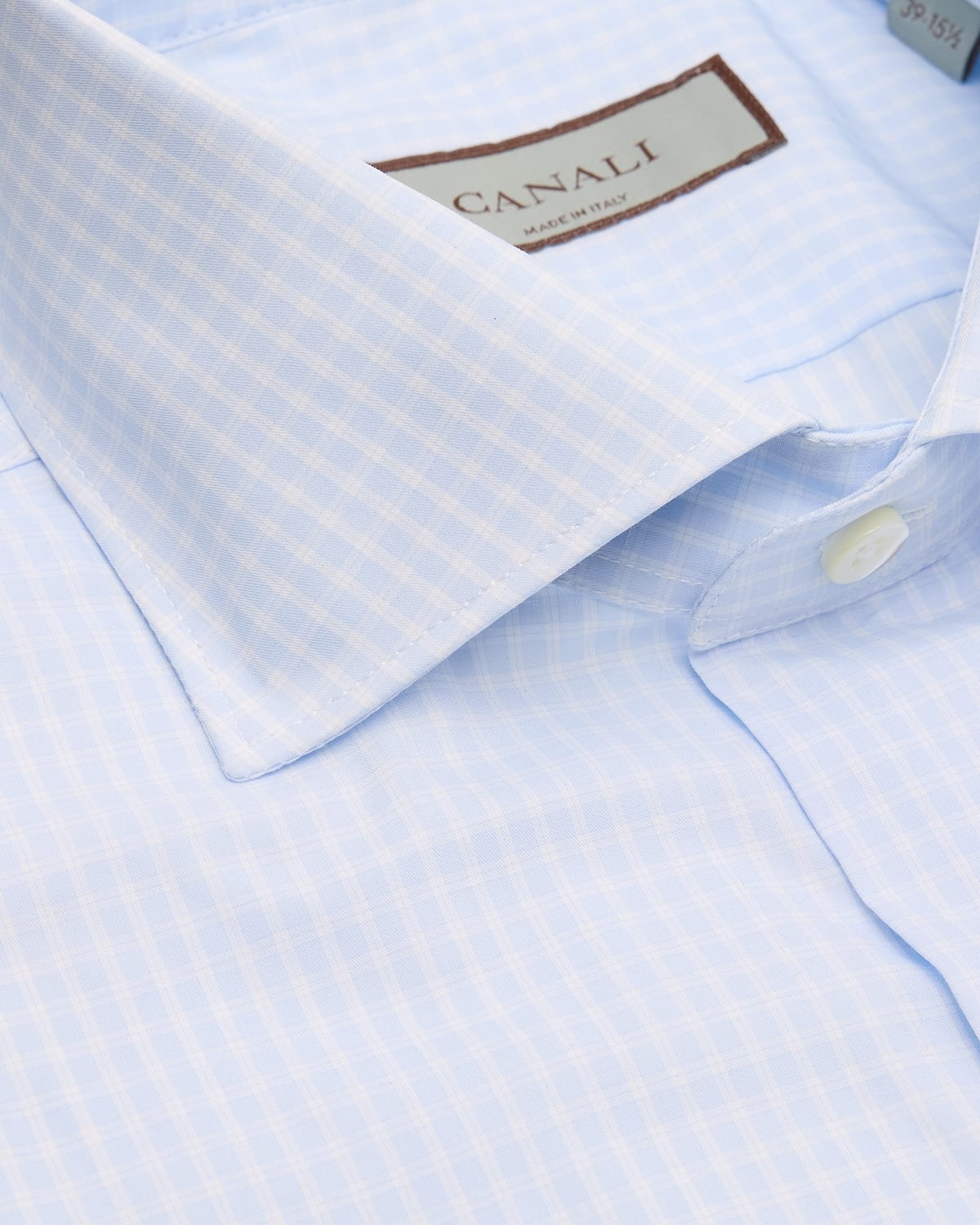 Men's Small Check Dress Shirt - 1