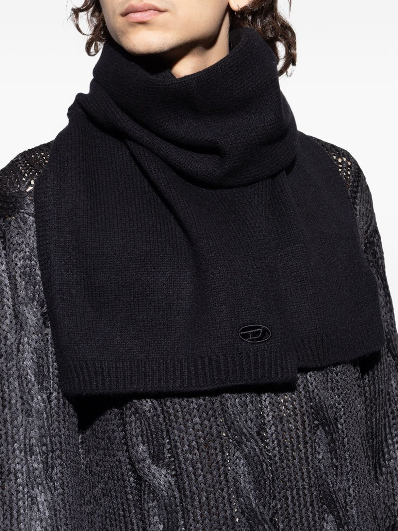 logo-plaque wool scarf 5