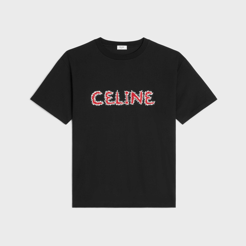 Loose Celine cotton jersey t-shirt with rhinestones 1