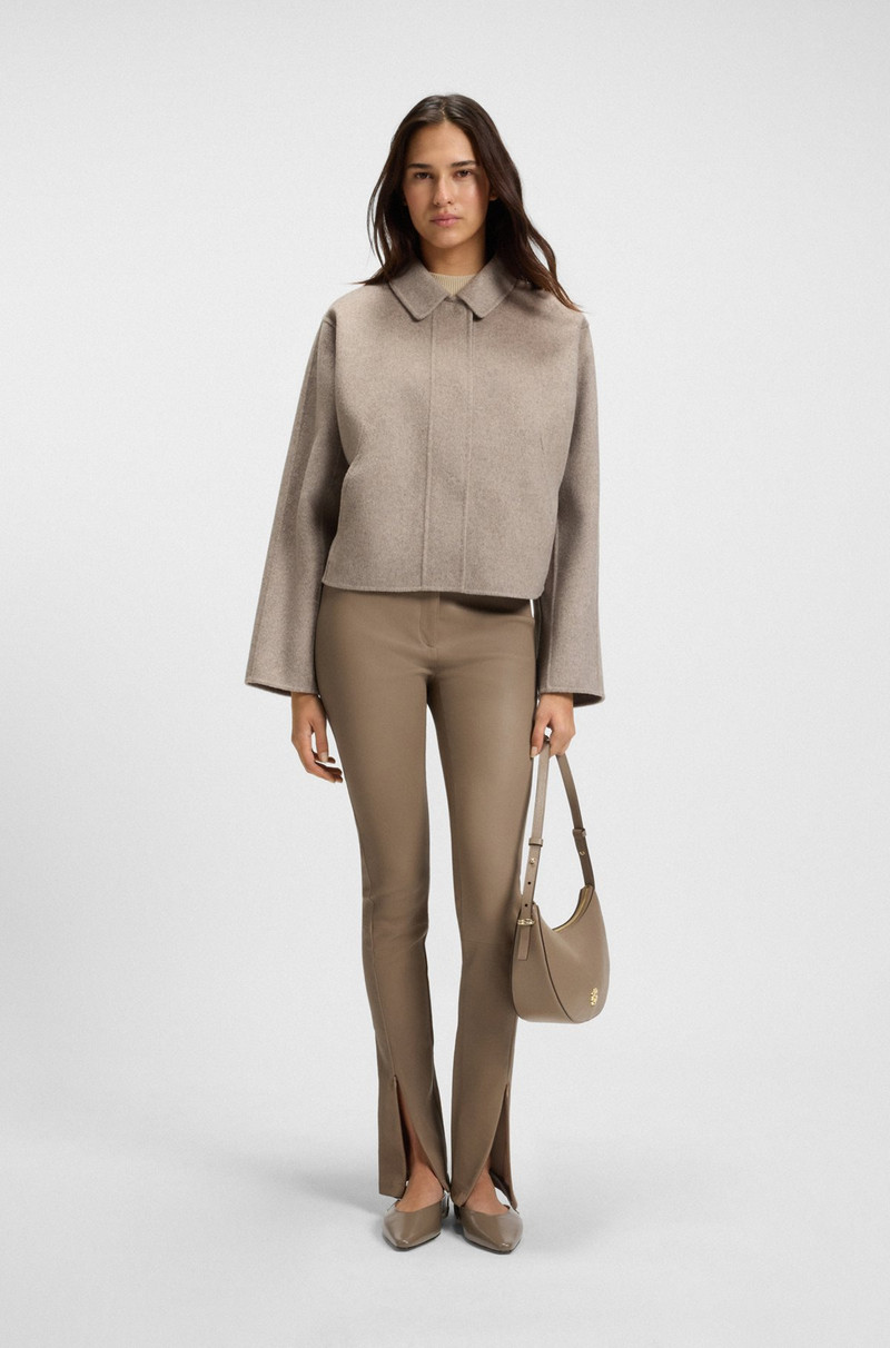 BOSS SLINGBACK BALLERINA PUMPS IN LEATHER outlook