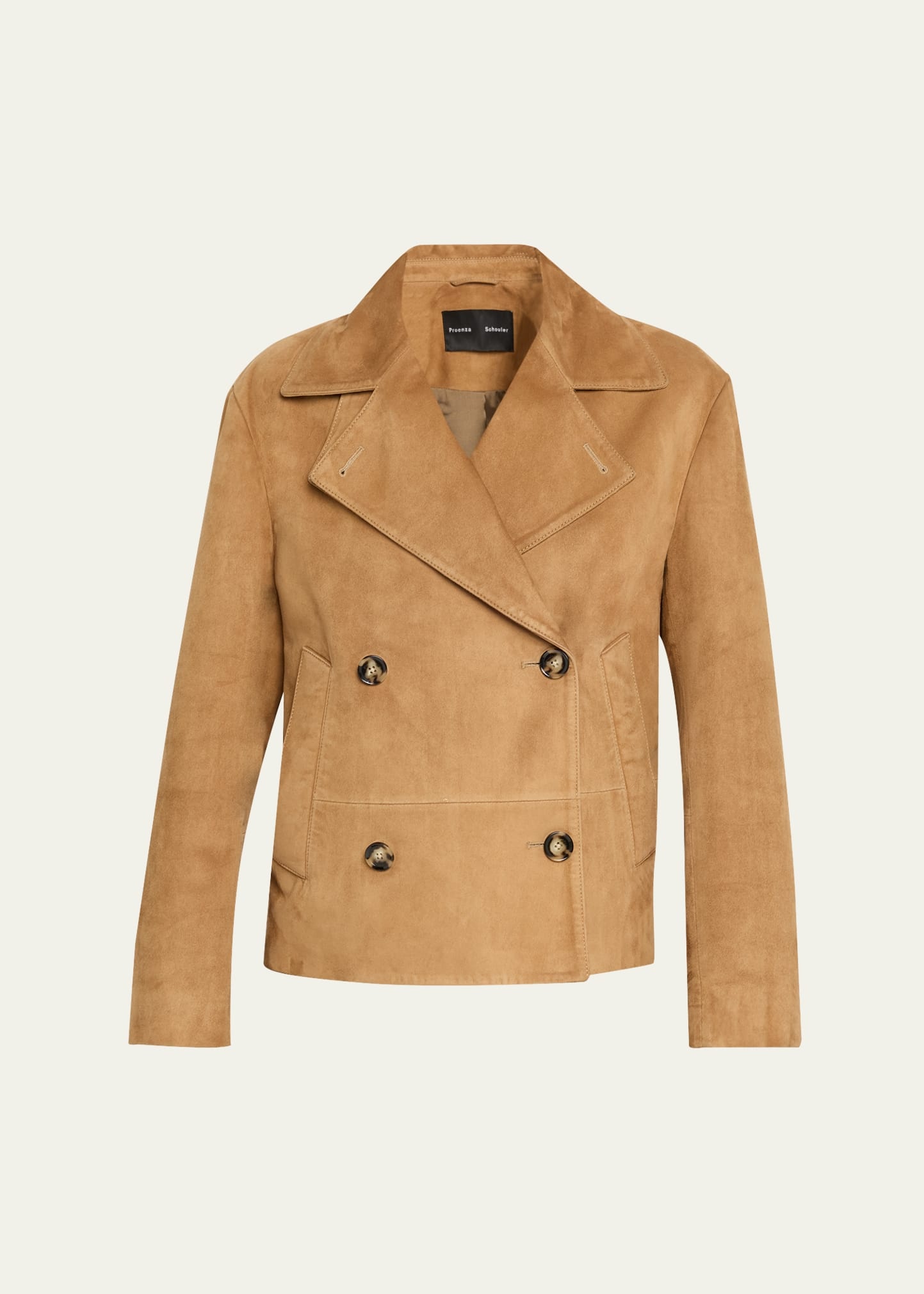 Nola Double-Breasted Suede Jacket - 1