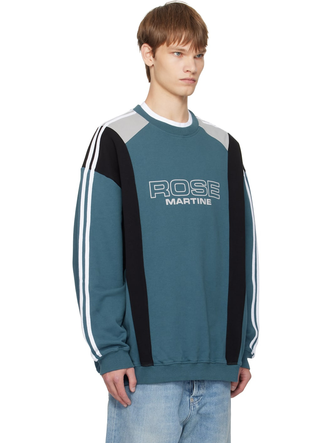Blue Panelled Sweatshirt - 2