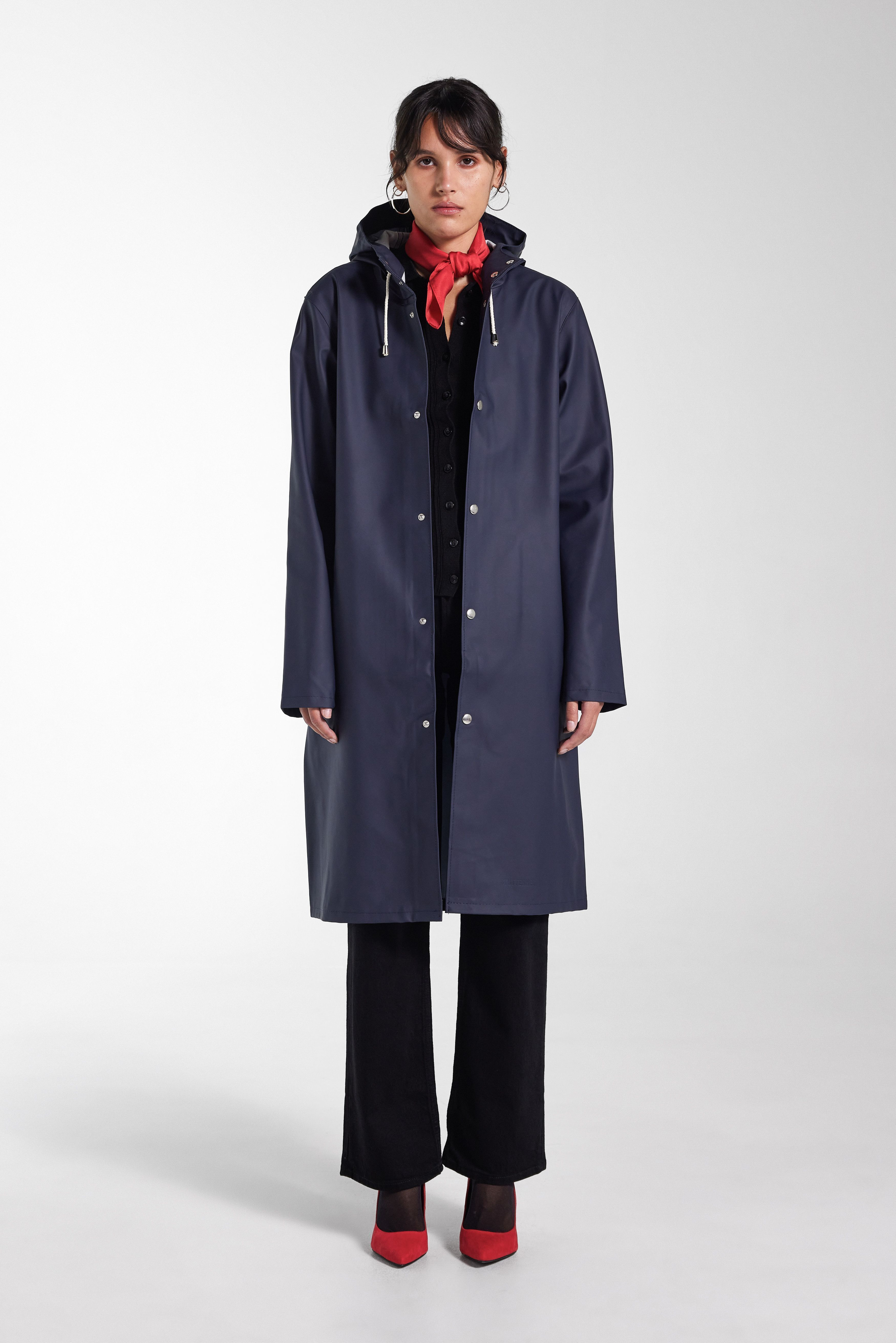 Stockholm Long Raincoat Navy - 2