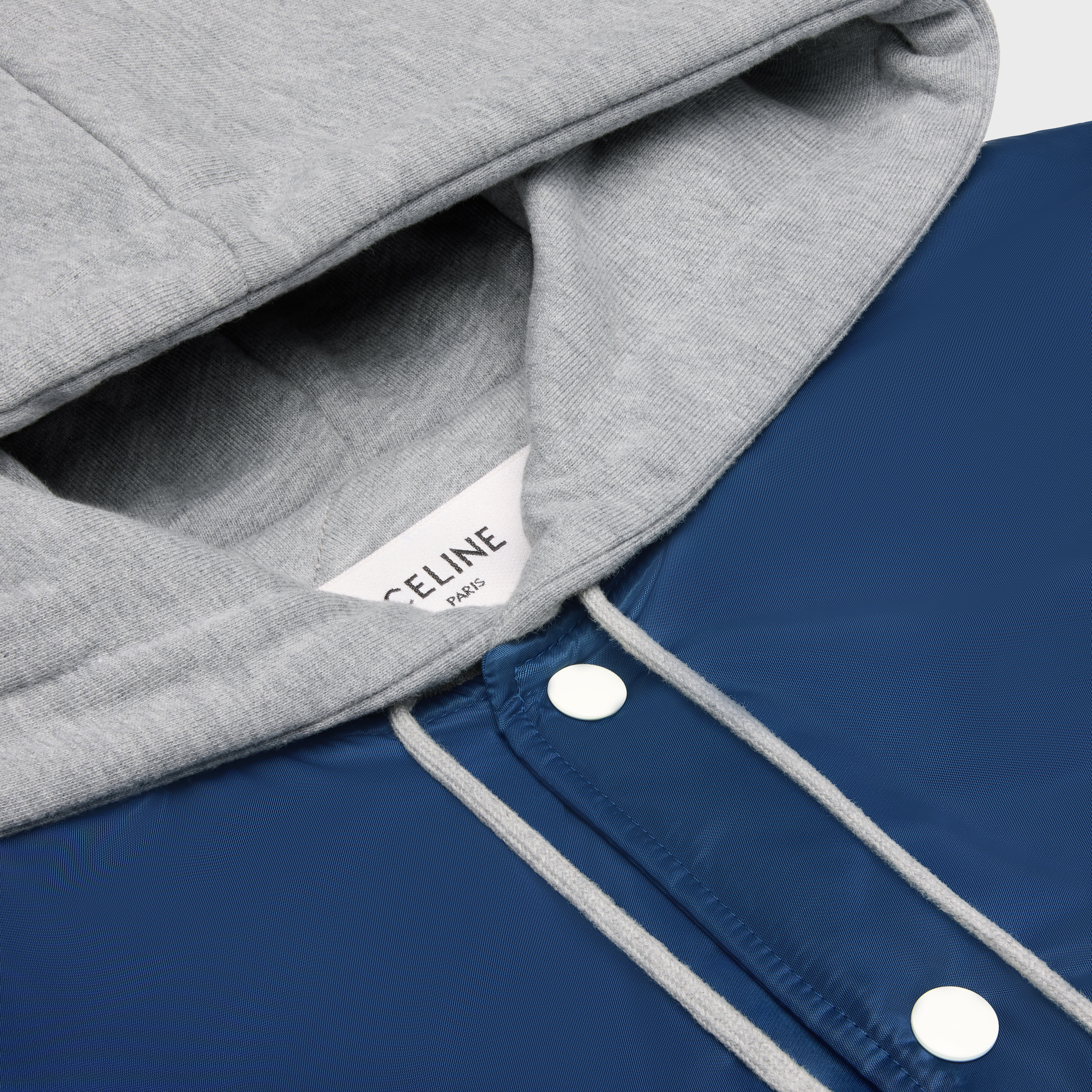 コート CELINE | CELINE PARIS HOODED TEDDY JACKET IN NYLON CELINE oversized hooded teddy jacket in nylon | REVERSIBLE
