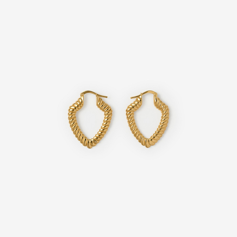 Small Shield Twisted Hoop Earrings​ 3